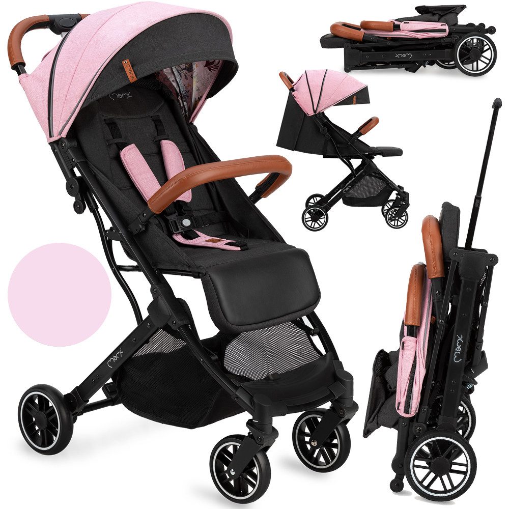 MoMi Kinder-Buggy MoMi ESTELLE Buggy in gewählter Farbe - leicht, wendig und verstellbar, Kompakte Größe im gefalteten Zustand, 4-Rad-Stoßdämpfung