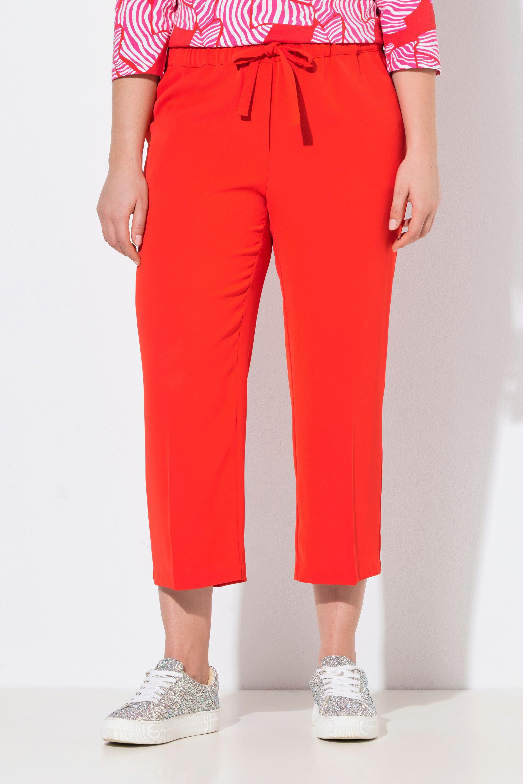 Ulla Popken Schlupfhose 7/8-Hose Bügelfalten Elastikbund günstig online kaufen