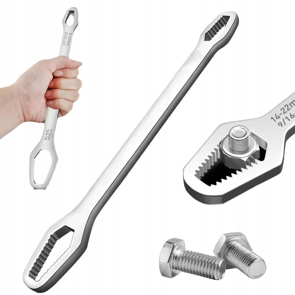 VERK GROUP Maulschlüssel Universal Schraubenschlüssel 8‑22 mm Maulringschlüssel (1 St), 8–22 mm, doppelseitig