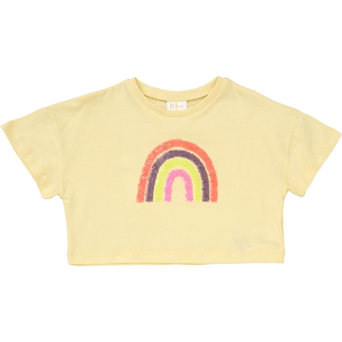 Miss Shirt & Rock Regenbogen Mädchen, Unisex Kinder (2-tlg) Kinderset, Kinder Outfit, Kinder T-Shirt, Kinderrock, Zweiteiler