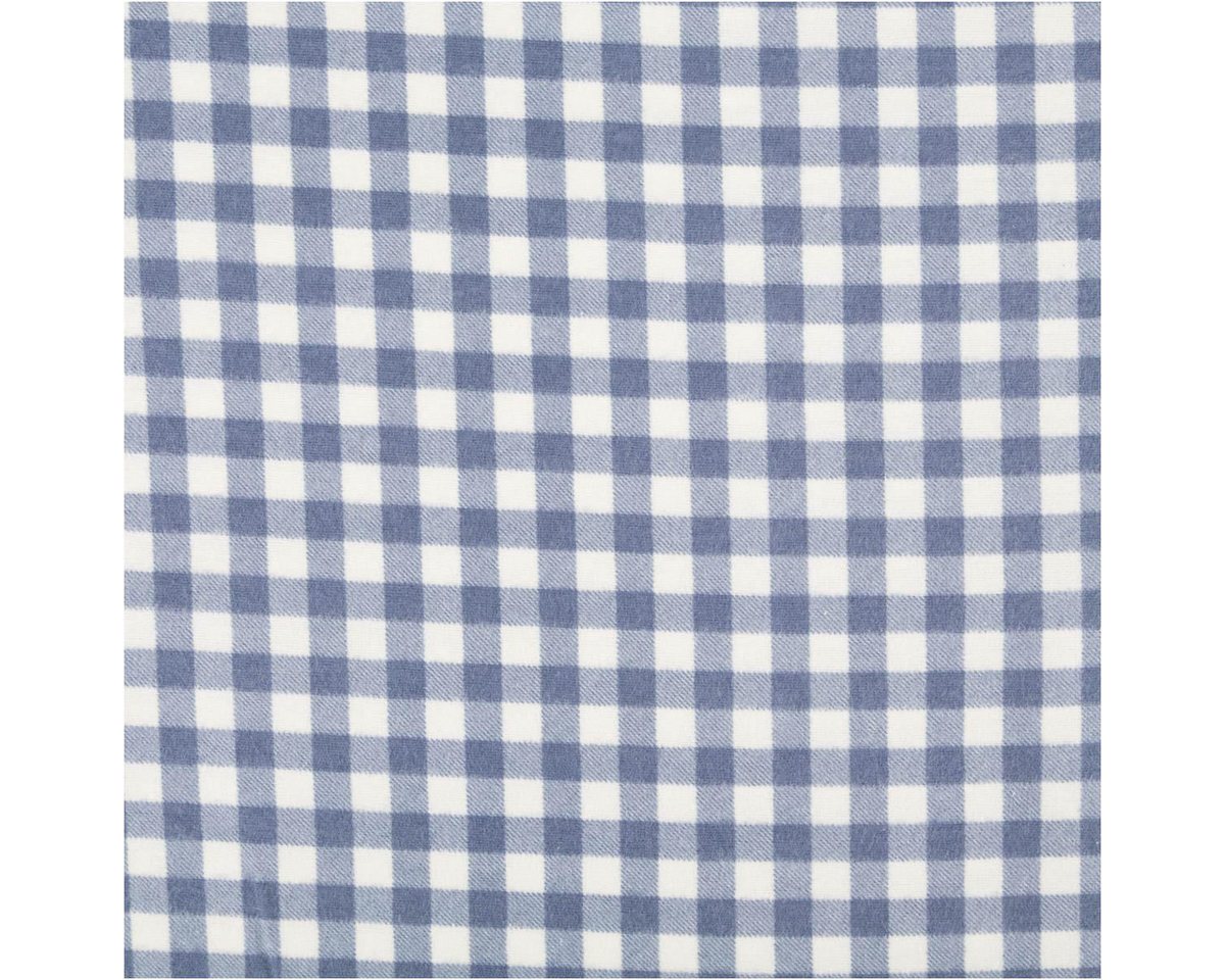 Thumbnail - SCHÖNER LEBEN. Stoff Flanellstoff Baumwollstoff Karos blau 1,43m Breite, atmungsaktiv