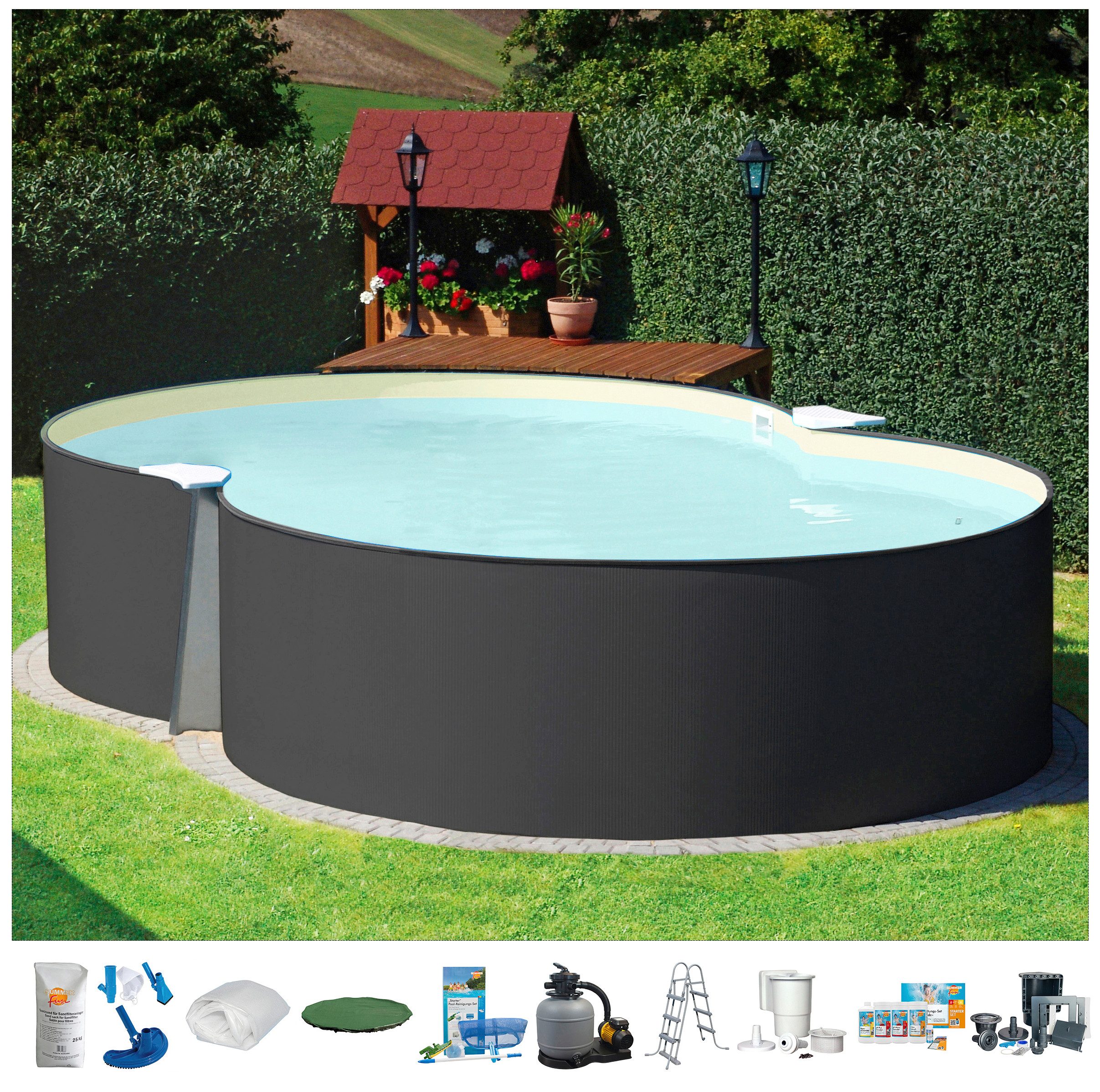 KONIFERA Achtformpool PALMA 2 (Komplett-Set, 10-tlg), günstig online kaufen
