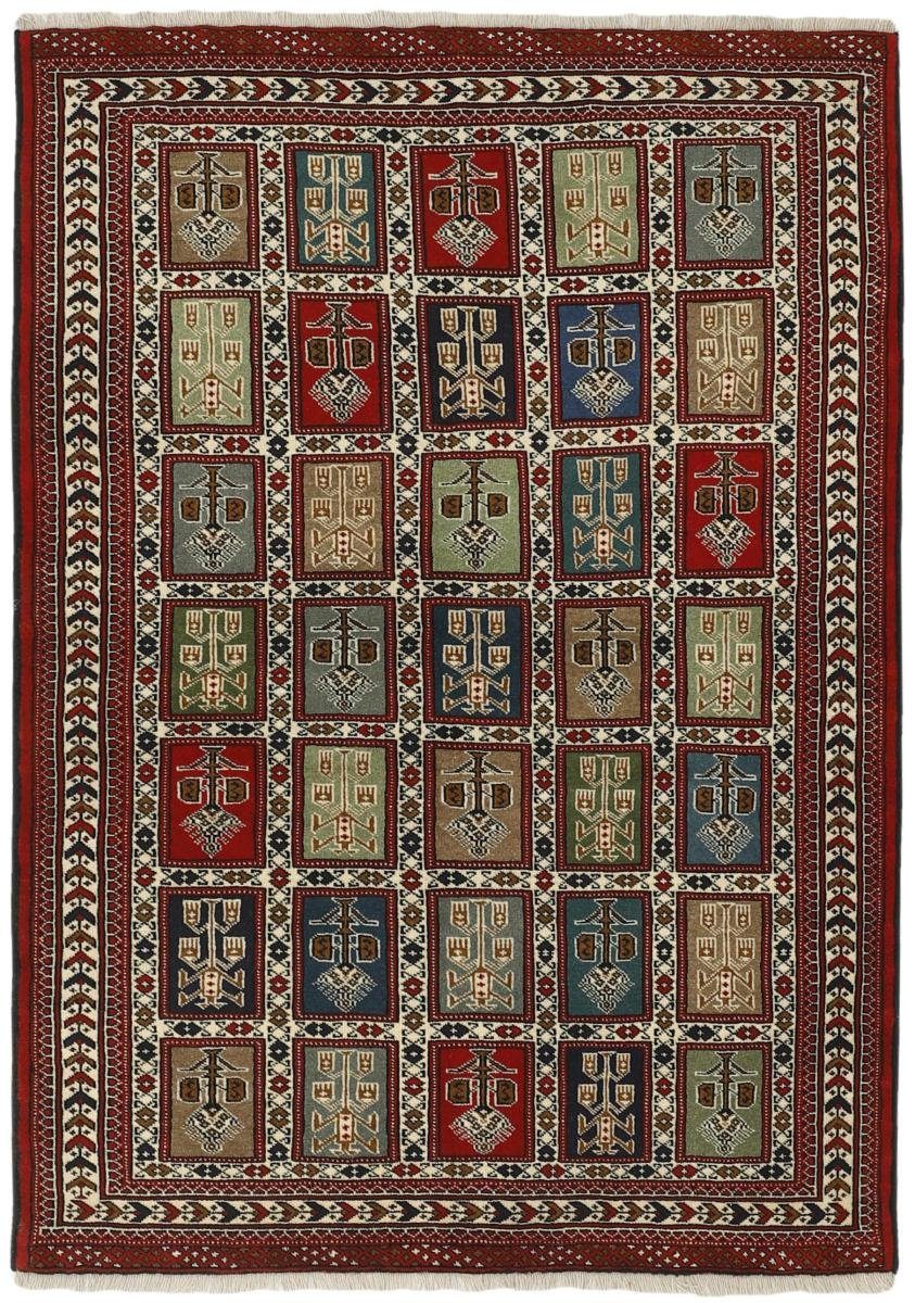 Orientteppich Turkaman 136x189 Handgeknüpfter Orientteppich / Perserteppich, Nain Trading, rechteckig, Höhe: 6 mm