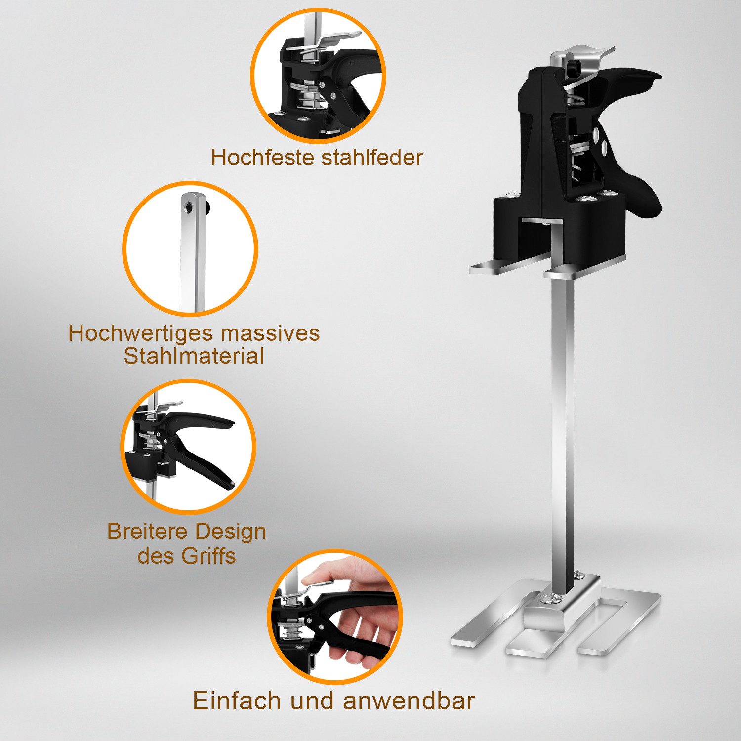 Clanmacy Plattenheber handwerkzeugheber 2X Höhenregler Edelstahl Getriebeheber, -] – Bild 4 von 5