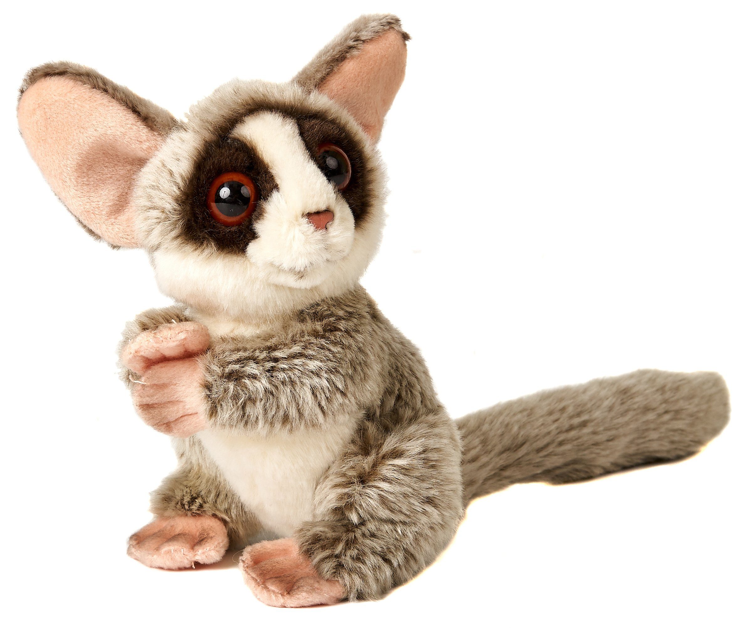 Uni-Toys Kuscheltier Buschbaby, mit Klett - 20 cm (Höhe) - Plüsch-Affe, Galago - Plüschtier, zu 100 % recyceltes Füllmaterial