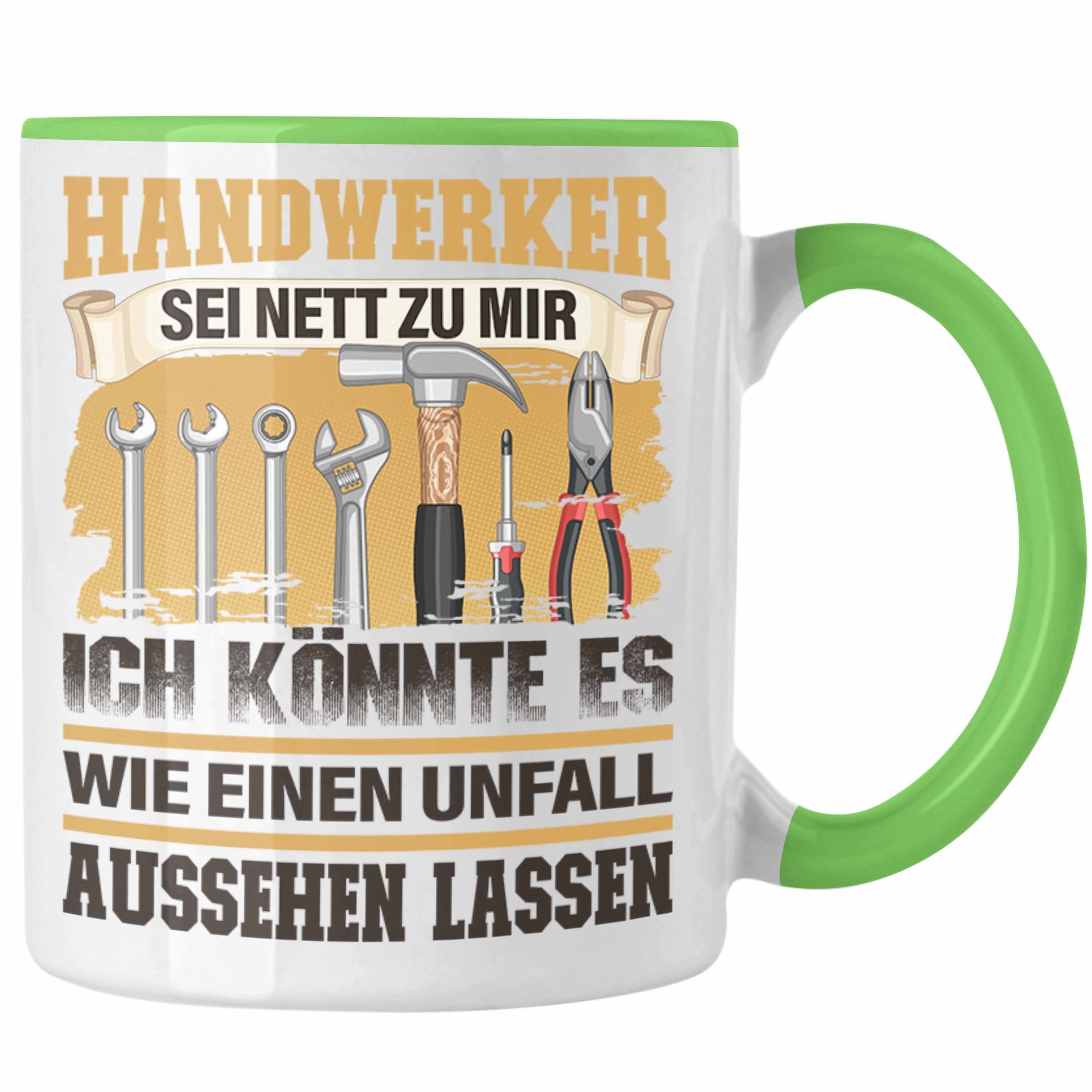 - Handwerklic Tasse für Trendation Tasse Trendation Handwerker Lustiger Spruch Grün Geschenk