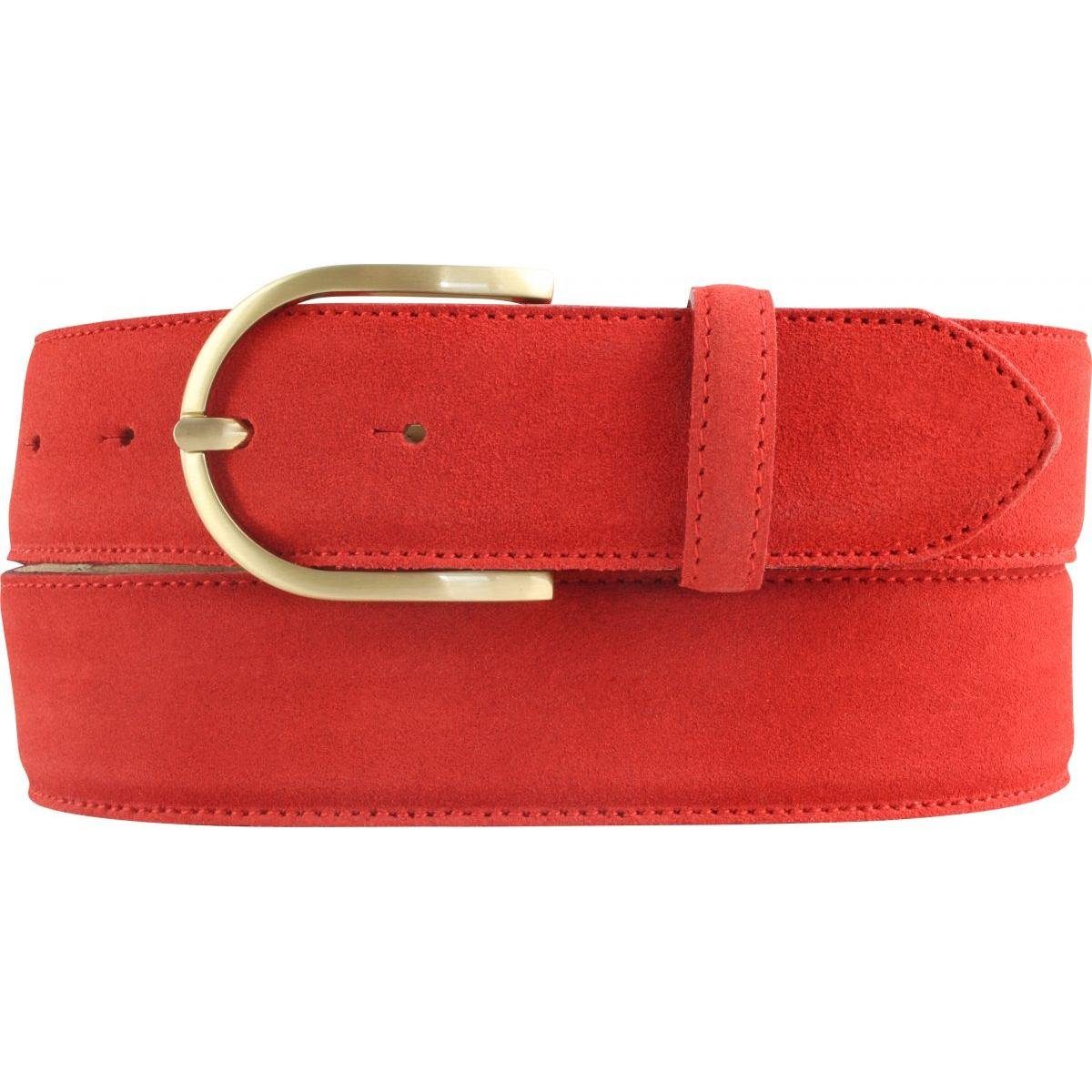 BELTINGER Ledergürtel Damen-Gürtel aus Veloursleder 4 cm - Velour-Gürtel für Damen 40mm - Wi (1-St)