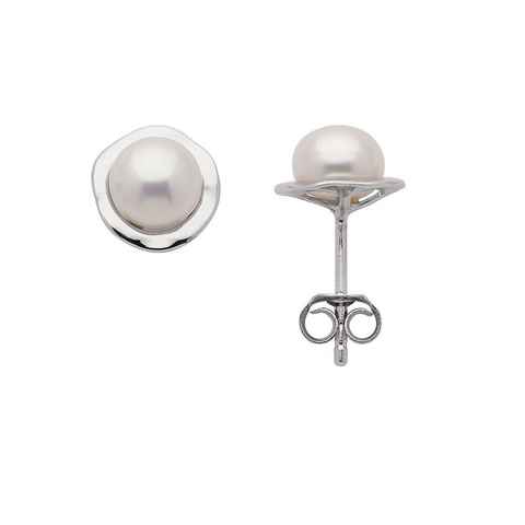 Adelia´s Paar Ohrhänger 925 Silber Ohrringe Ohrstecker, mit Süßwasser Zuchtperle Silberschmuck für Damen