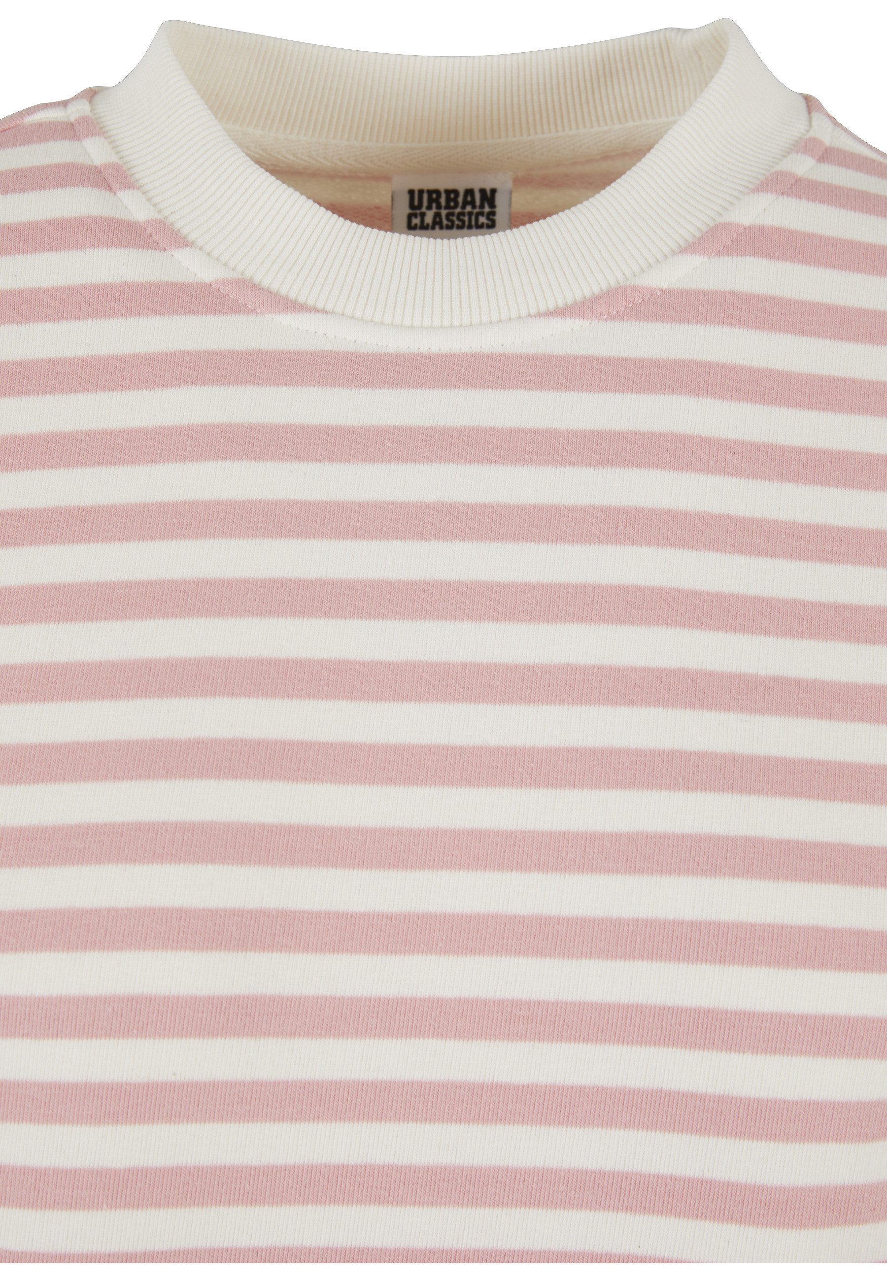URBAN CLASSICS Sweater Urban Classics Damen Ladies Oversized Striped Crewneck