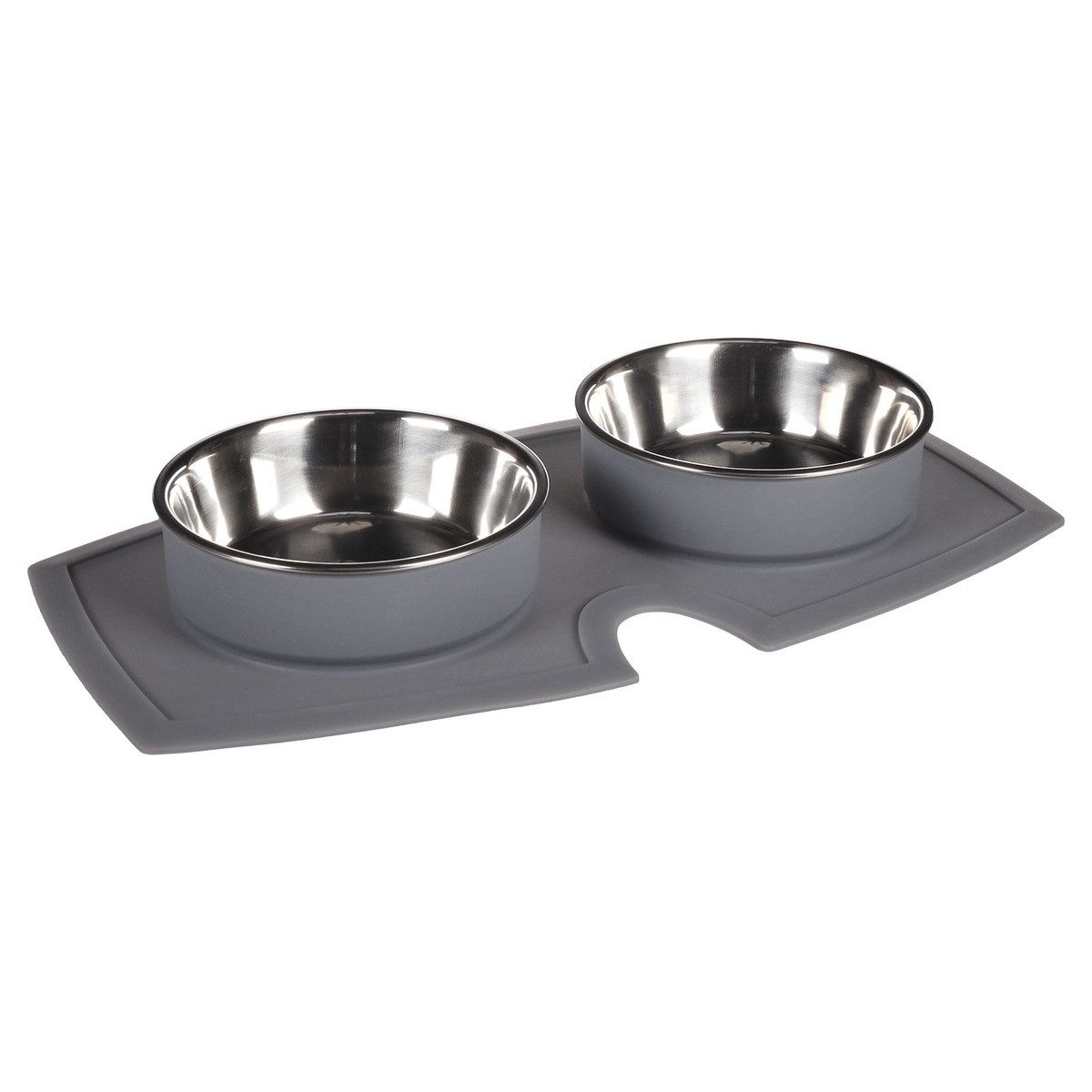 Napf-Set Futter- und Trinknapf Spilla grau für Hunde
