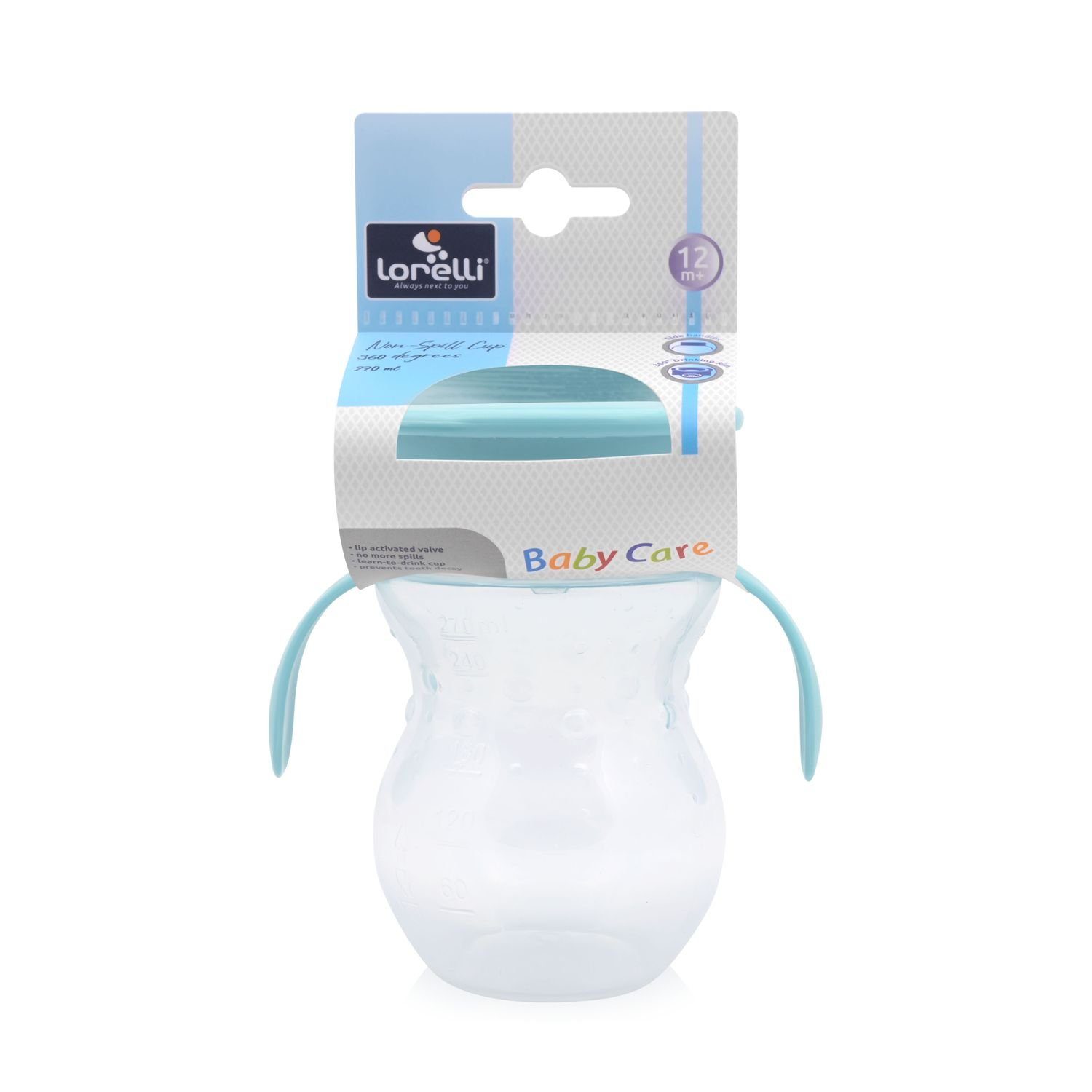 Baby Care blau Monate ab 360 Trinklernbecher auslaufsicher 270ml Grad, 12 Trinkflasche Trinkbecher