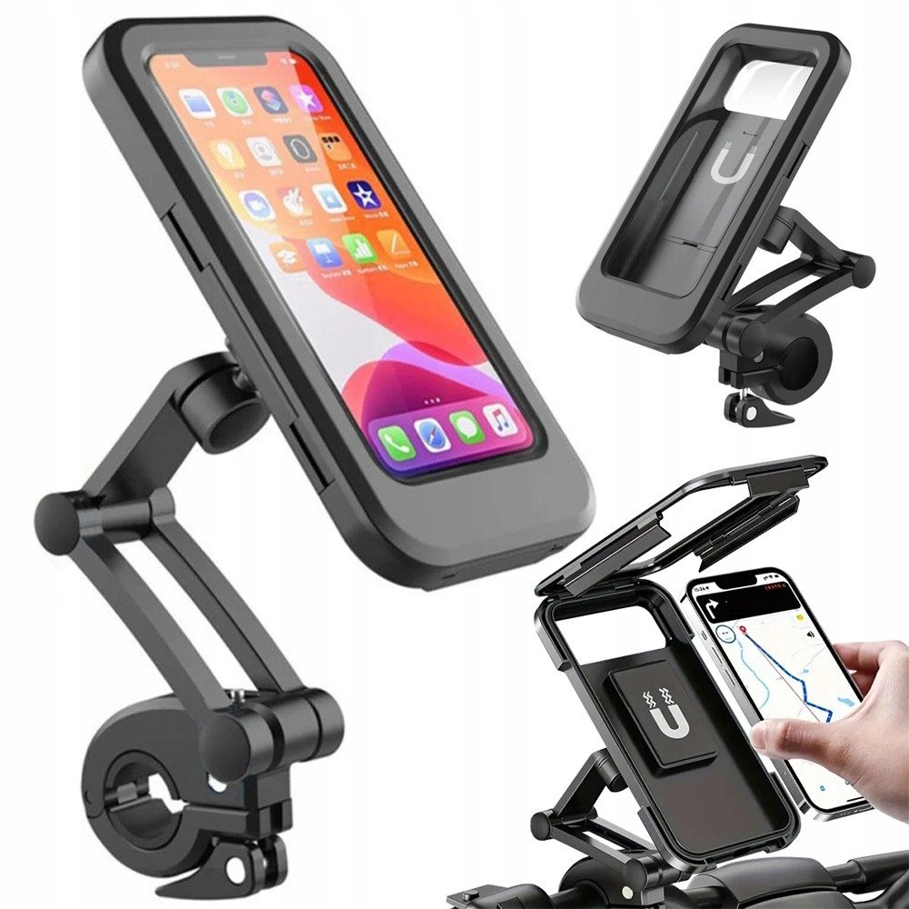 VERK GROUP Handy-Halterung Fahrrad Motorrad Handyhalter Wasserdicht Magnetisch 360° Universal, (1-tlg., Magnetische Smartphone-Fixierung, 360° drehbar)