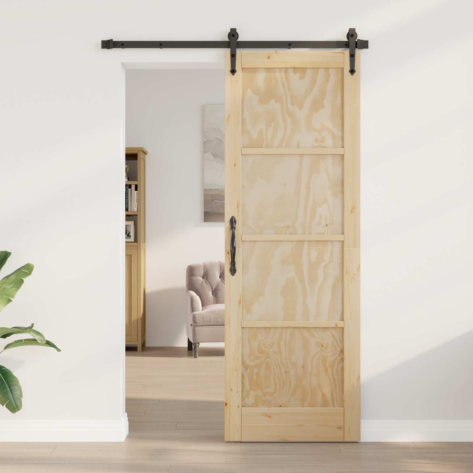 vidaXL Haustür Interior Tür Natur 73,5 x 211 cm Sperrholz (1-St)