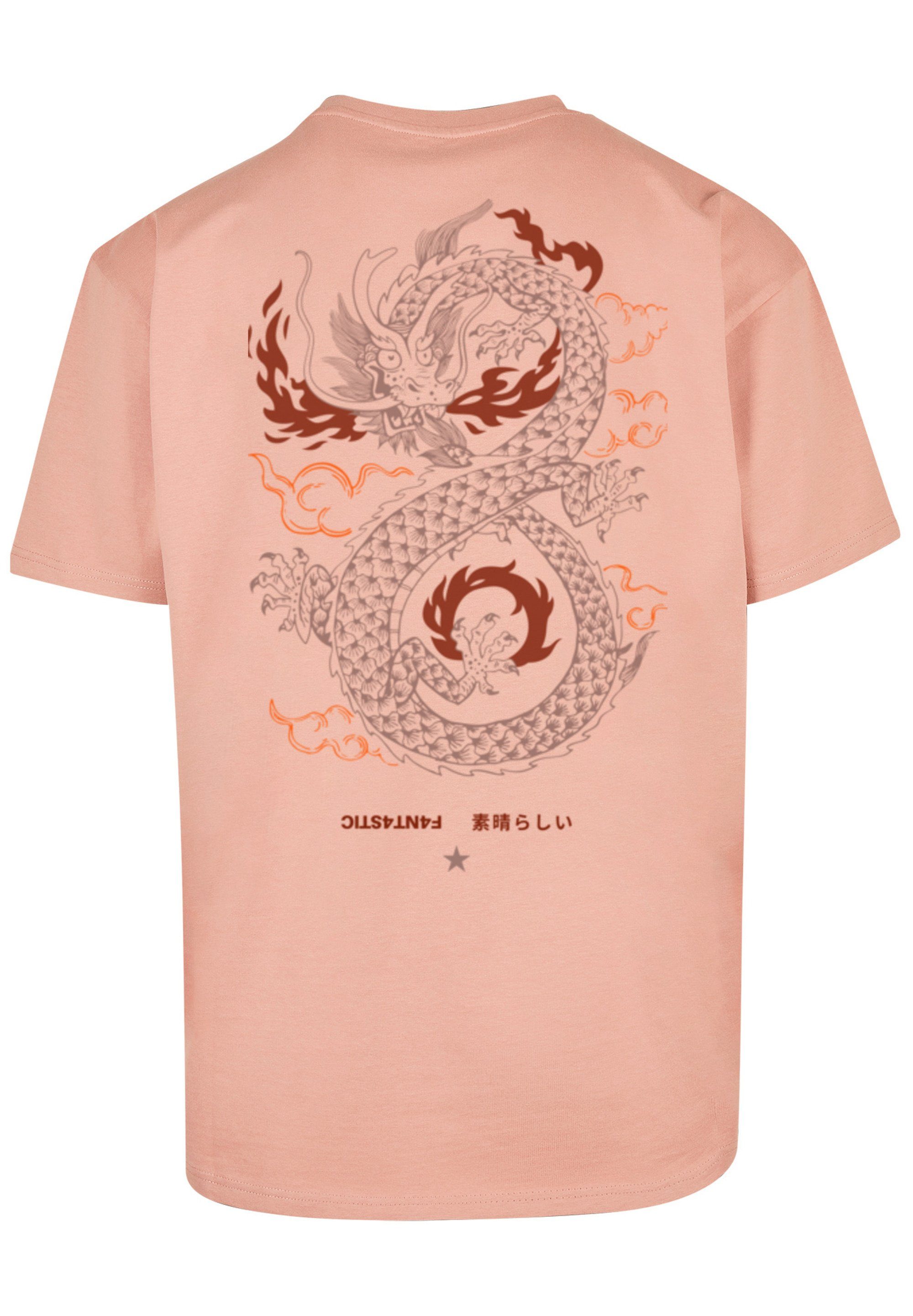 F4NT4STIC T-Shirt Drache Feuer Japan Print amber