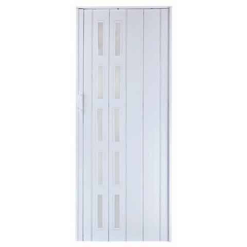 Standom Falttür Schiebetür weiß Farben Fenster H. 201 cm für Türbreite bis 80 cm st5 (1 Karton, 1-St., 1 Set), teils vormontiert