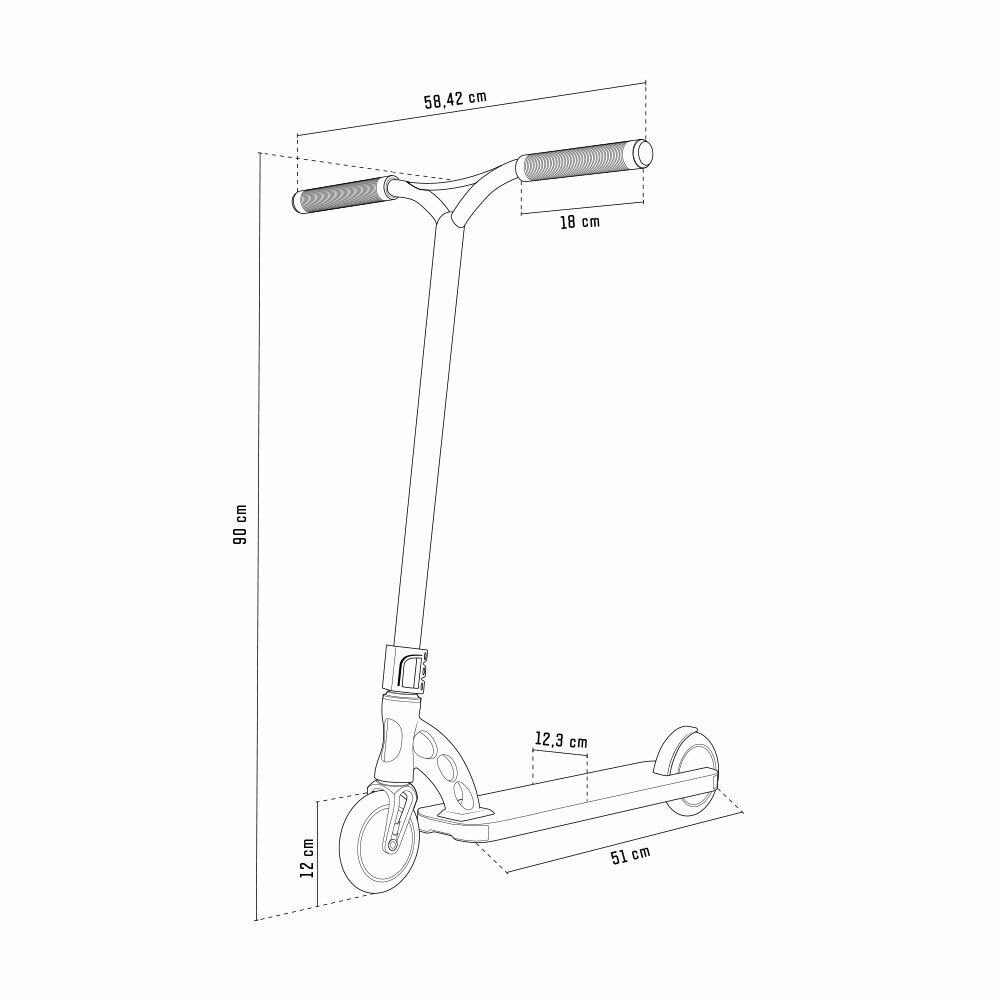 Madd Stuntscooter MGP Madd Gear VX10 Extreme Stunt-Scooter H=90cm schwarz