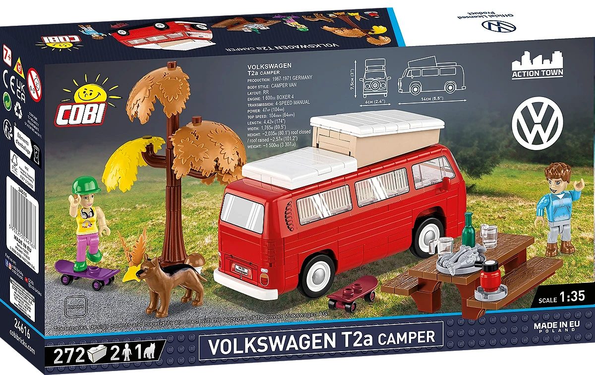 COBI VW T2A Campingwagen (287 PCS) Konstruktions-Spielset