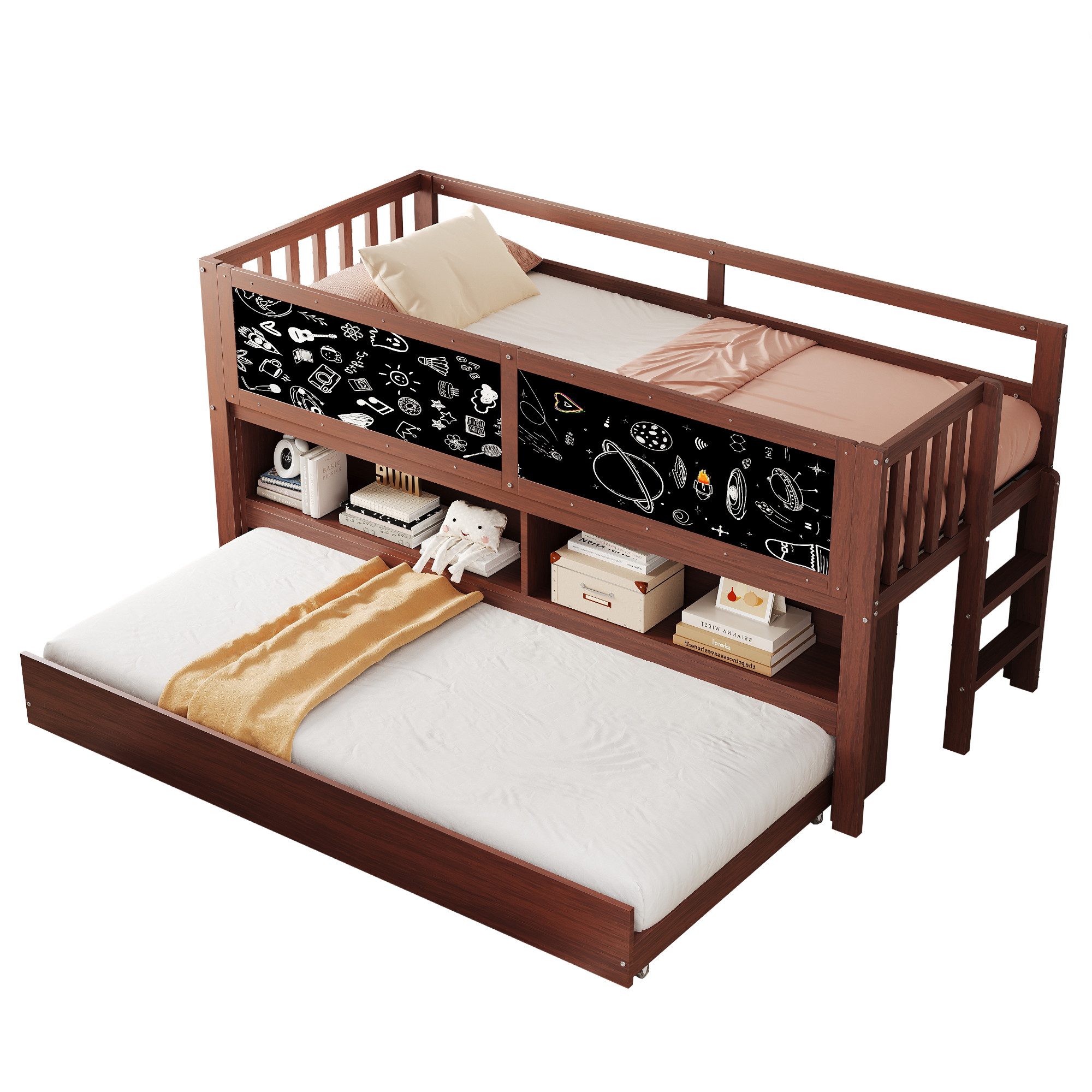 ANYSUN Bett 140x200cm Jugendbetten (Set, 2 Bettseiten), Hausbett