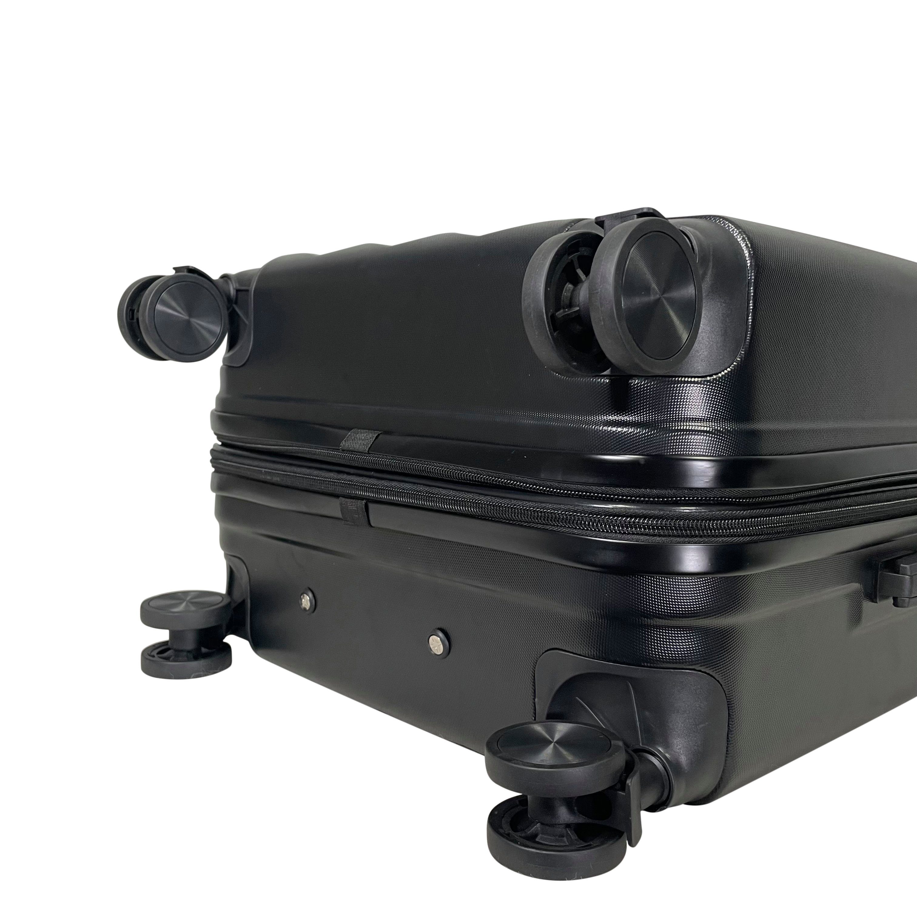 MTB Koffer (Handgepäck-Mittel-Groß-Set) Hartschalen ABS Schwarz Reisekoffer erweiterbar