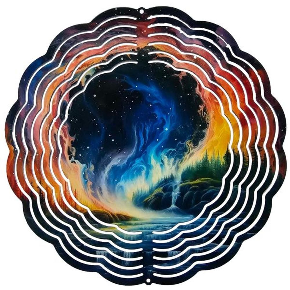 Ladreas Windspiel Edelstahl 3D Windspiel Windspinner 20cm Wasserfall Fantasy WI141
