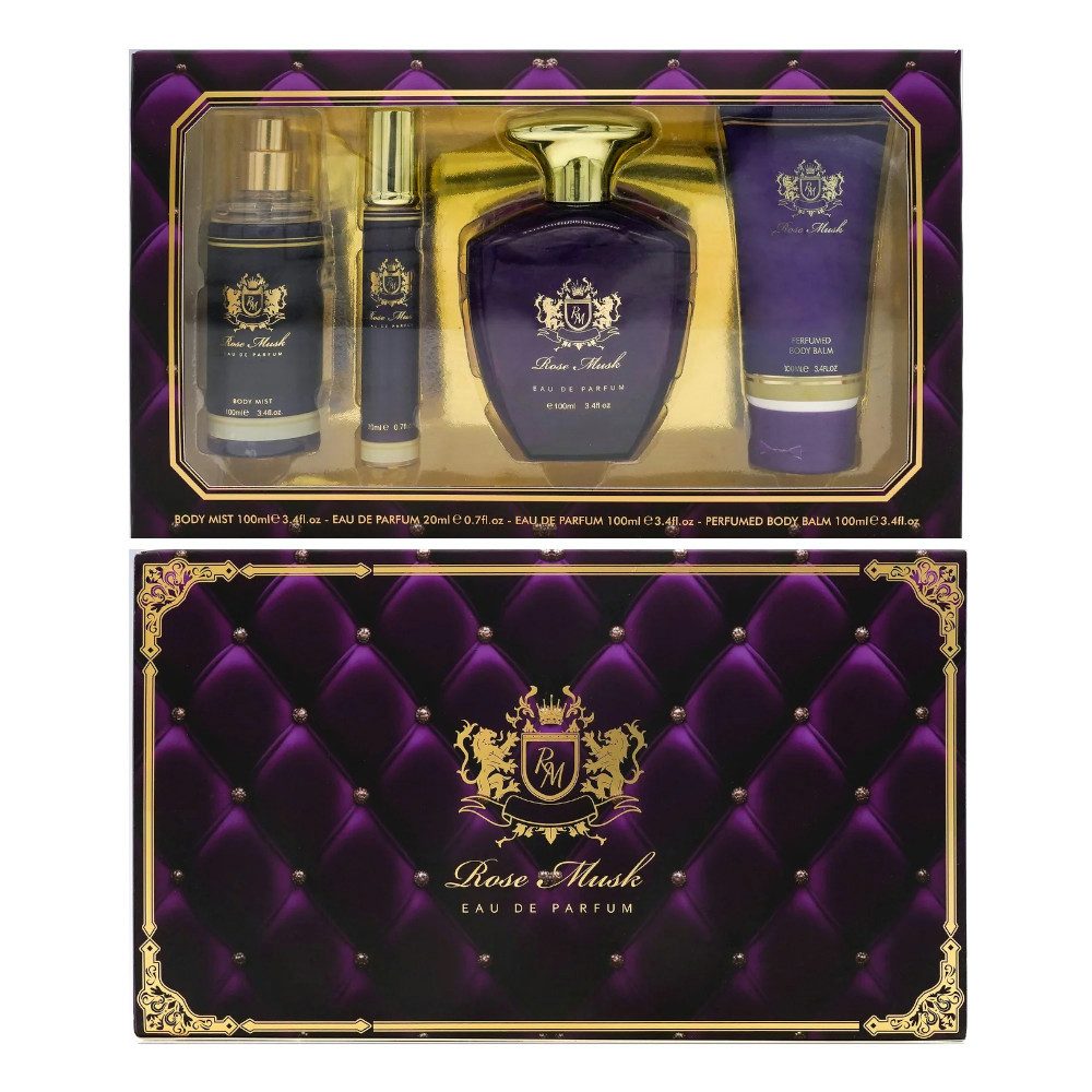 Pflege-Geschenkbox Rose Musk 4-tlg Damen Geschenkset: inspiriert TOM FORD F* FABULOUS