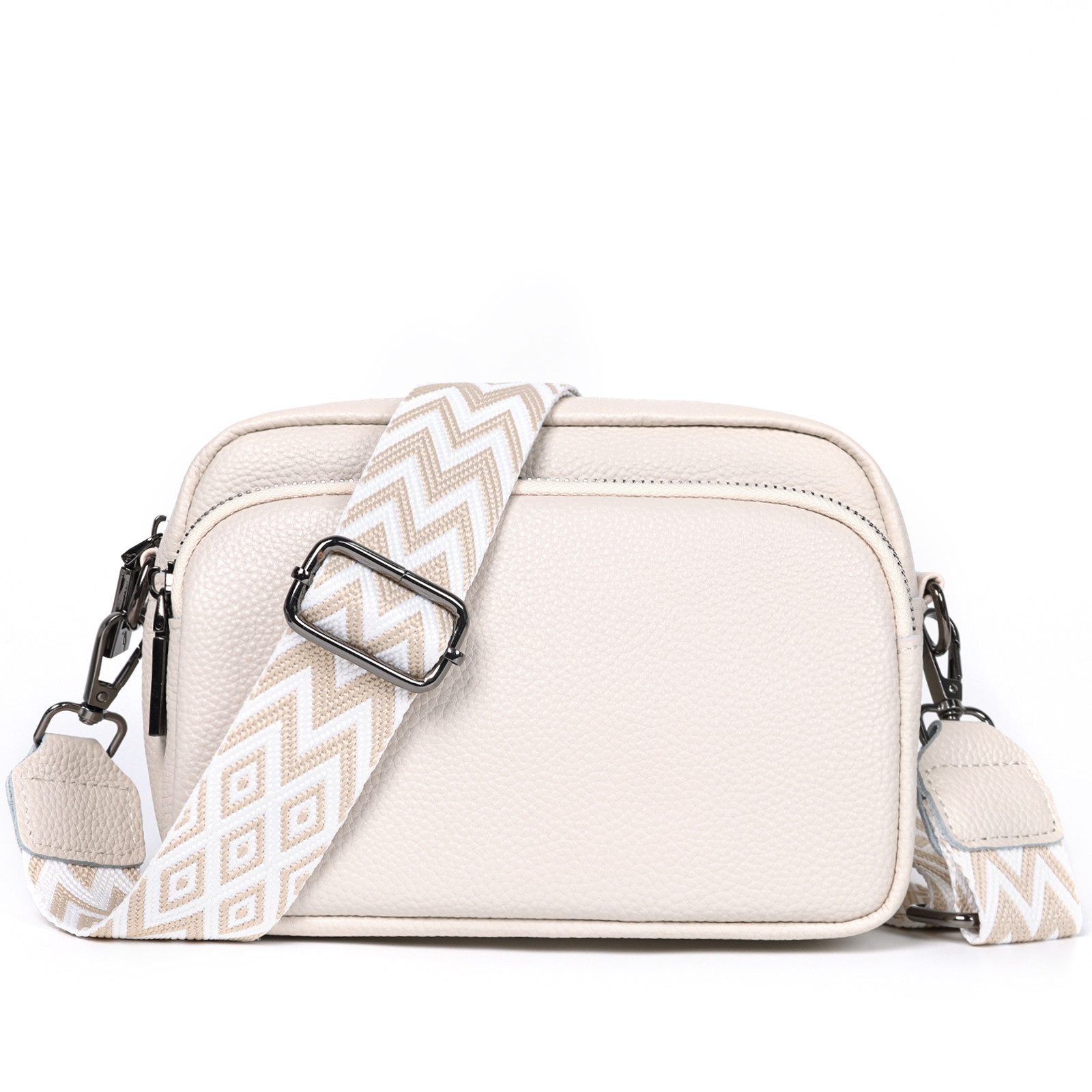 TAN.TOMI Messenger Bag Damen Handy Umhängetasche Echtes Leder Crossbody Bag Damen Handytasche, Umhängetasche Damen Klein Taschen mit Breitem Schultergurt u 3 fächern