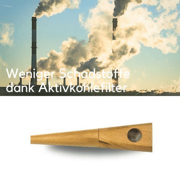 Weedness Signalpfeife Tube Aktivkohlefilter-Pfeife Holzpfeife Holzpfeifchen Smoking Pipe