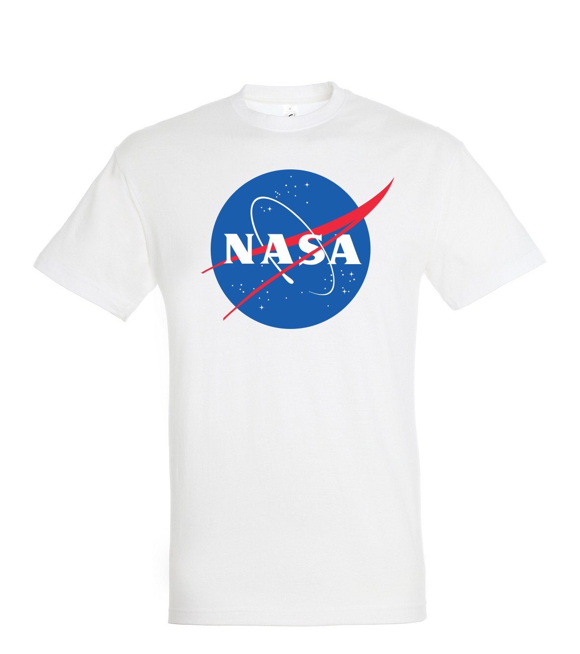 Mit Designz Herren Frontprint NASA Youth trendigem T-Shirt T-Shirt Weiß