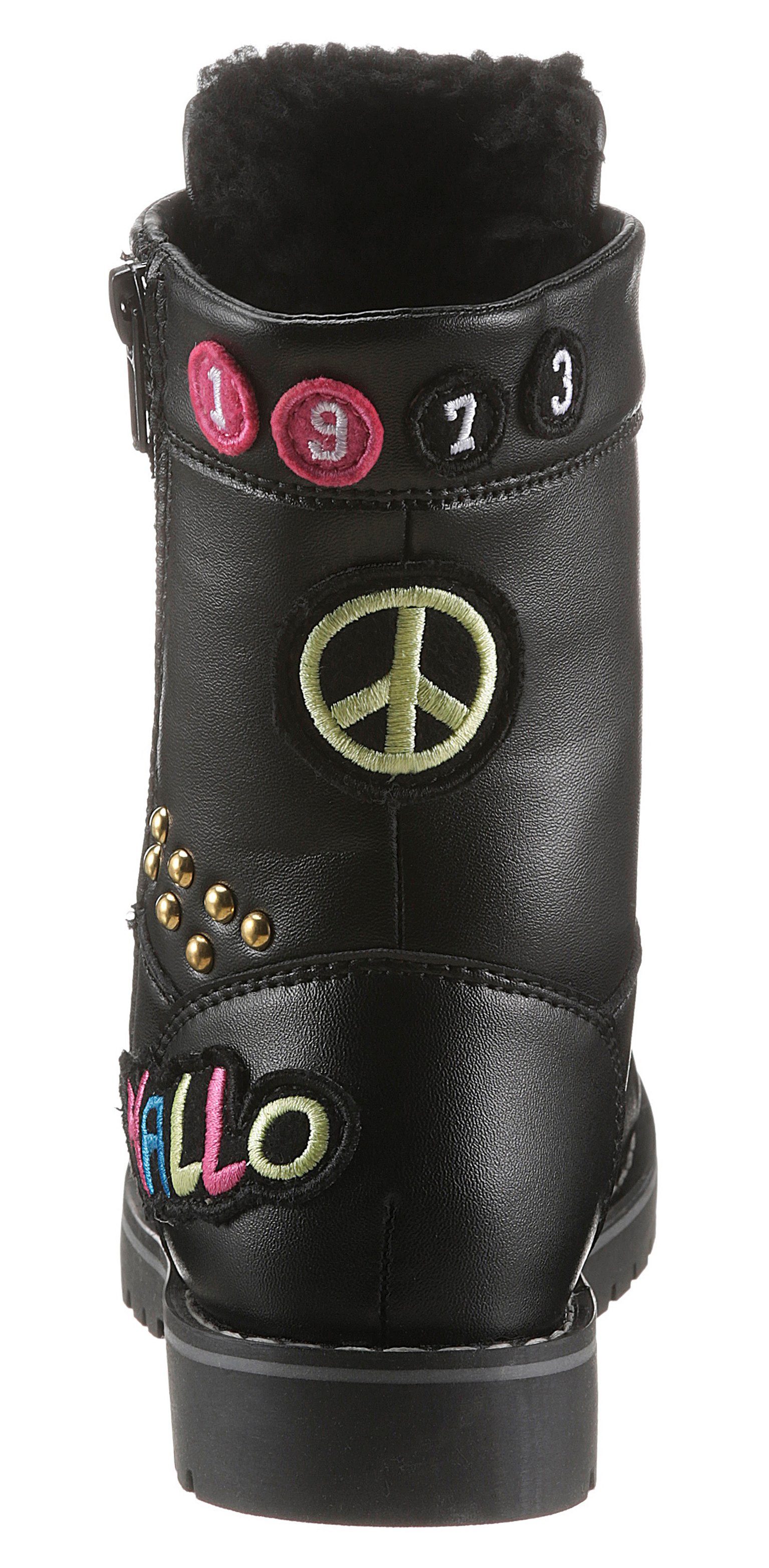 Dockers by Gerli Schnürstiefel Boots mit bunten Patches