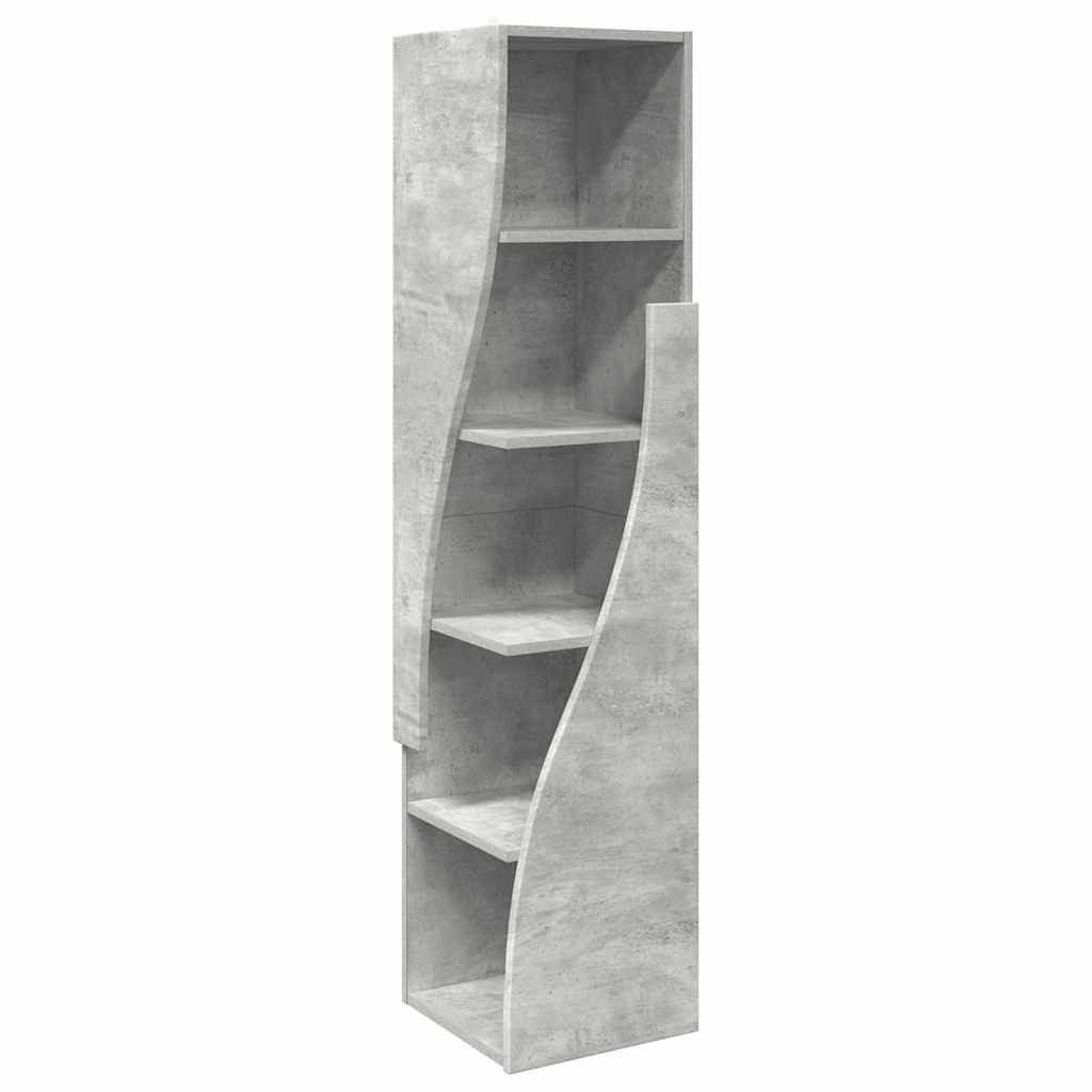 vidaXL Eckschrank Eckschrank Beton Grau 32x32x140cm Holzwerkstoff (1-St)