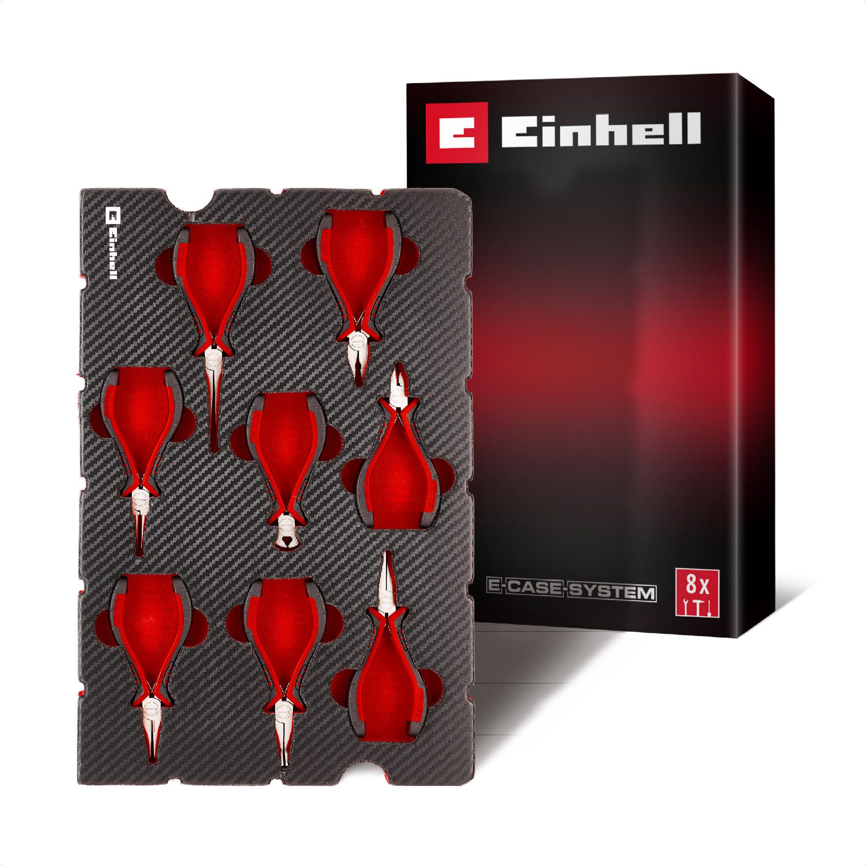 Einhell Kombizange Original Einhell Pad Feinmechaniker-Zangen 8-tlg. (Präzisionszangen, S, 8-tlg., Original Einhell Pad Feinmechaniker-Zangen 8-tlg. (Präzisionszangen, S