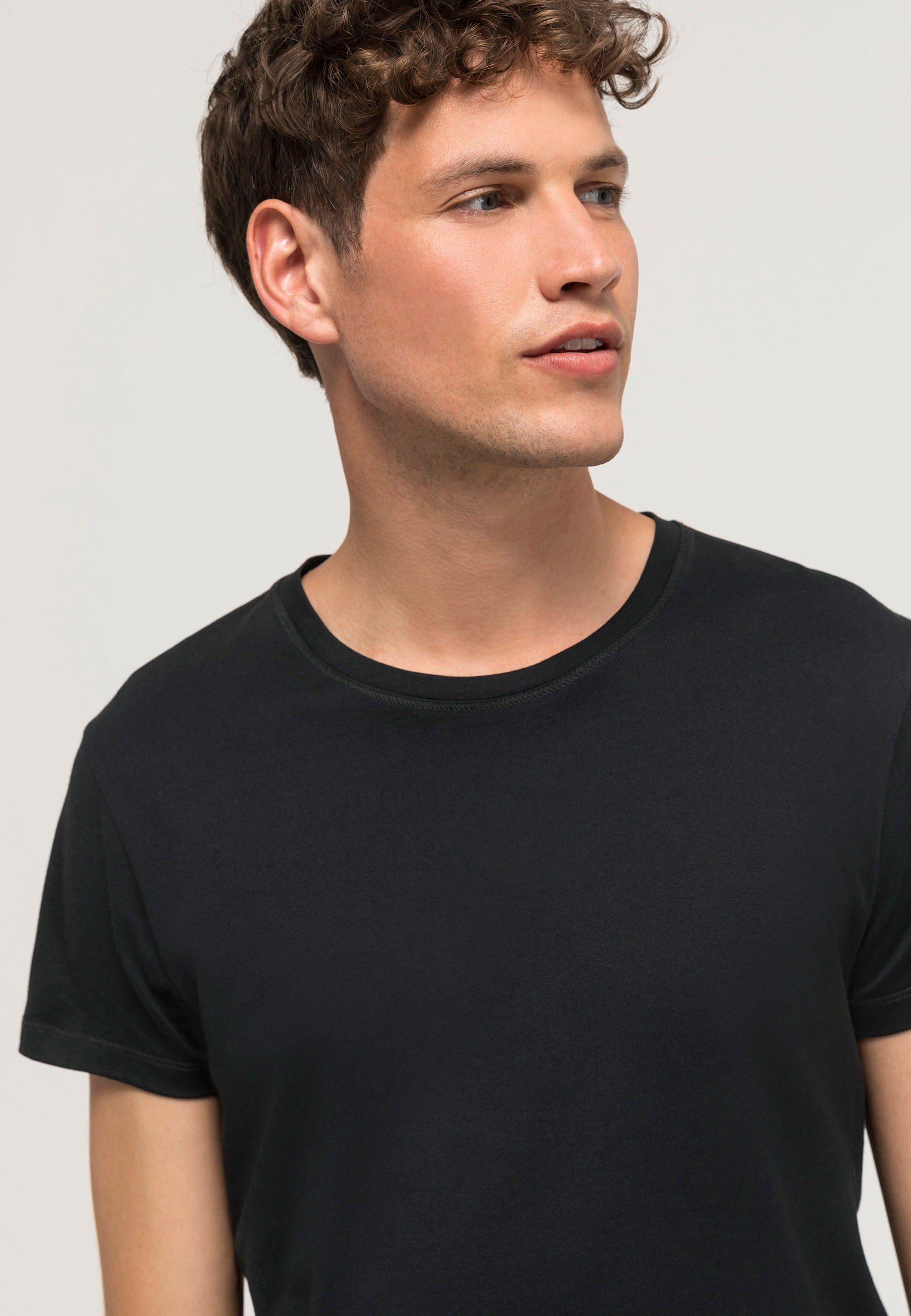 Hessnatur T-Shirt Zwirnjersey aus reiner Bio-Baumwolle schwarz | T-Shirts