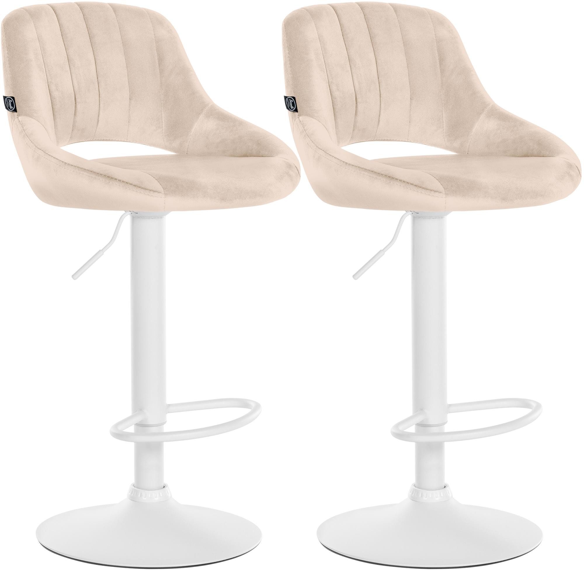 CLP Barhocker Milet Samt (Set, 2er), Samtbezüge, höhenverstellbar, drehbar