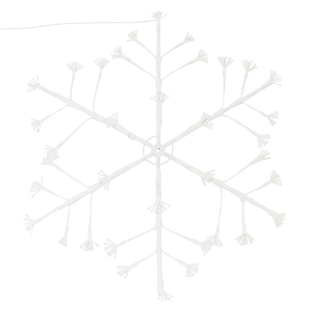 ECD Germany Weihnachtsfigur Weihnachtsdeko LED Stern Weihnachtsstern Dekostern für Weihnachten, Schneeflocke mit 288 LEDs für Innen & Außen IP44 Warmweiß