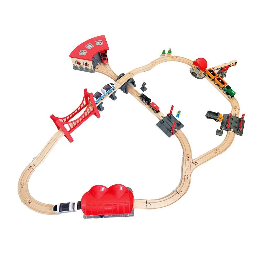 Lernspielzeug Spiel-Set Eisenbahn XXL