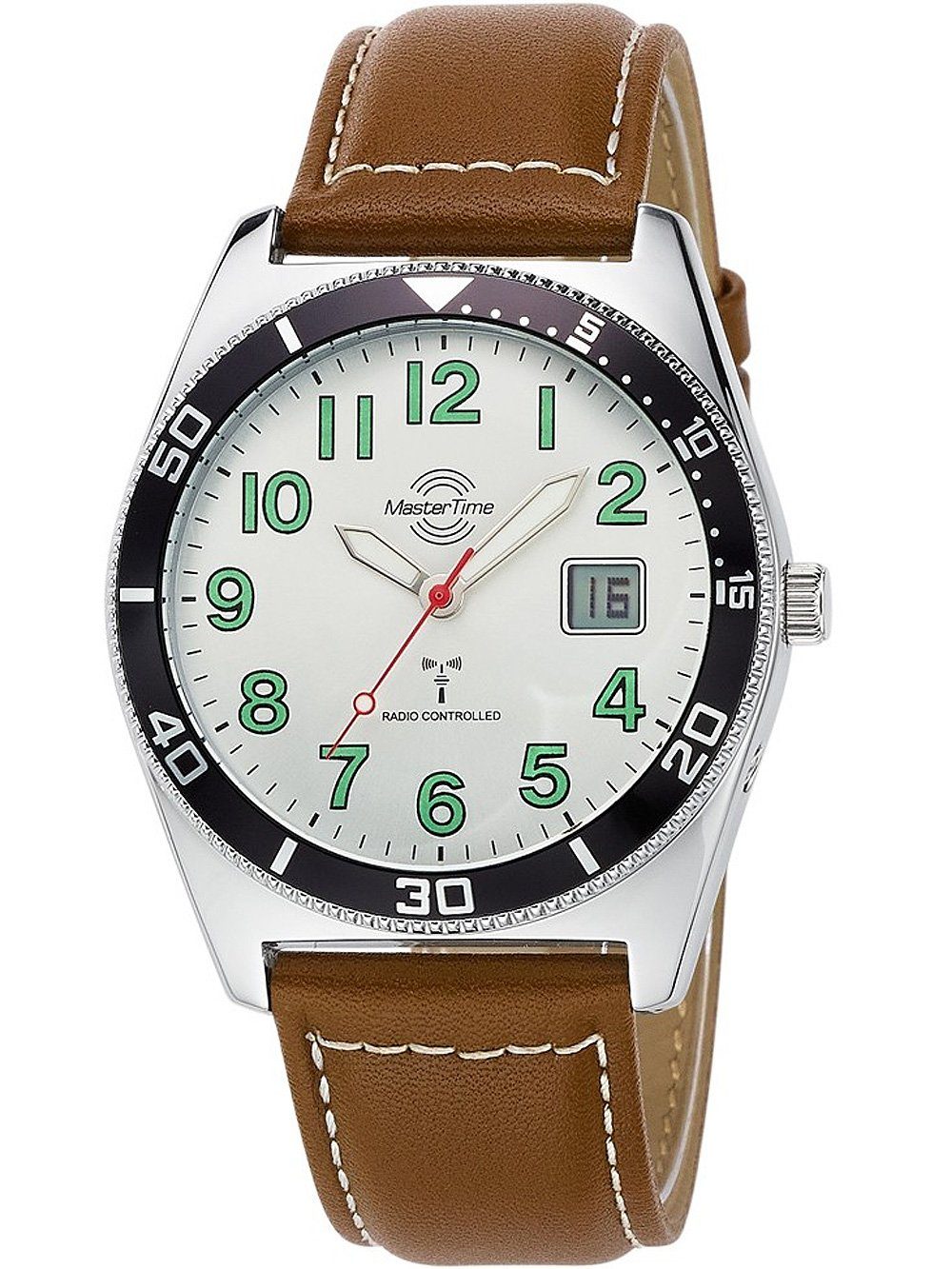 Quarzuhr Master Time MTGA-10856-41L Funkuhr Herrenuhr 42mm 5ATM Master Time MTGA-10856-41L Funkuhr Herrenuhr 42mm 5ATM