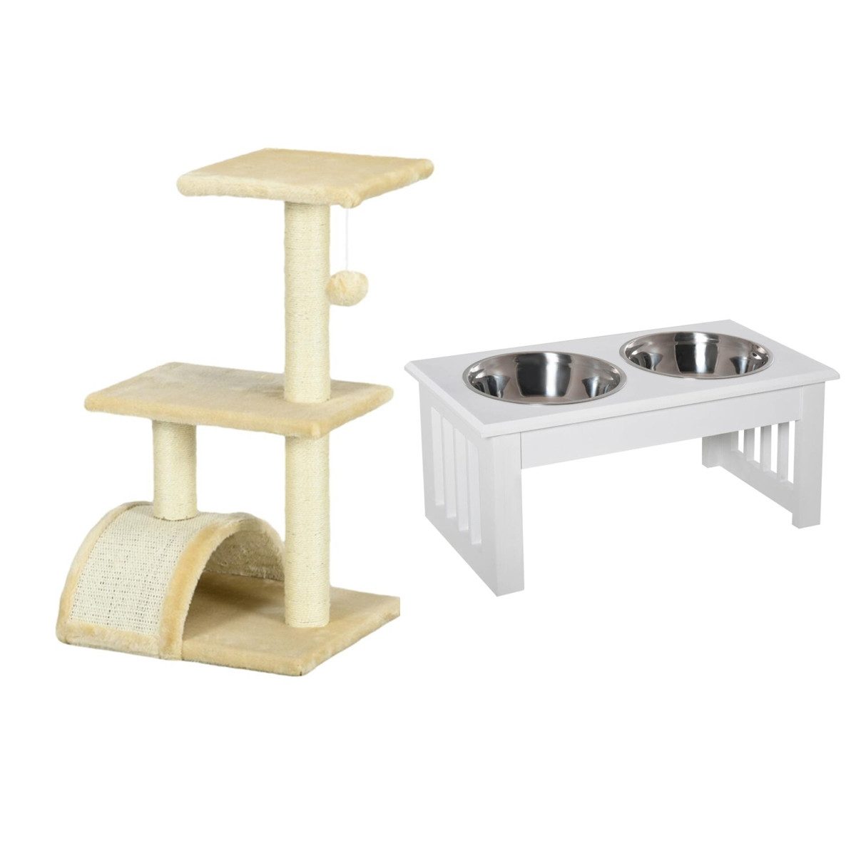 FELIXLEO Kratzbaum Kratzbaum Katzenturm Kletterbaum Hunde Futterstation rutschfest