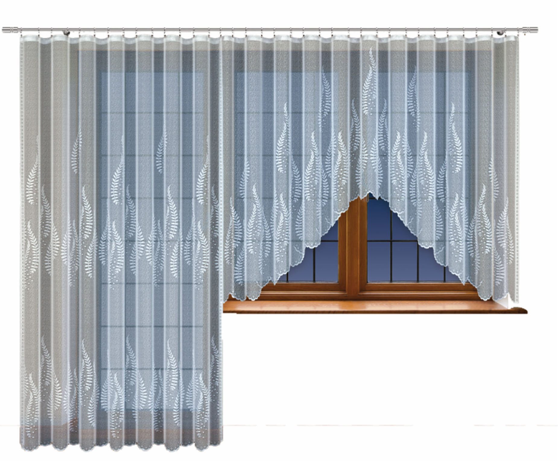 HAFT Bogenstore 24893,Gardine für Fenster Balkontür, halbtransparent, Kräus günstig online kaufen