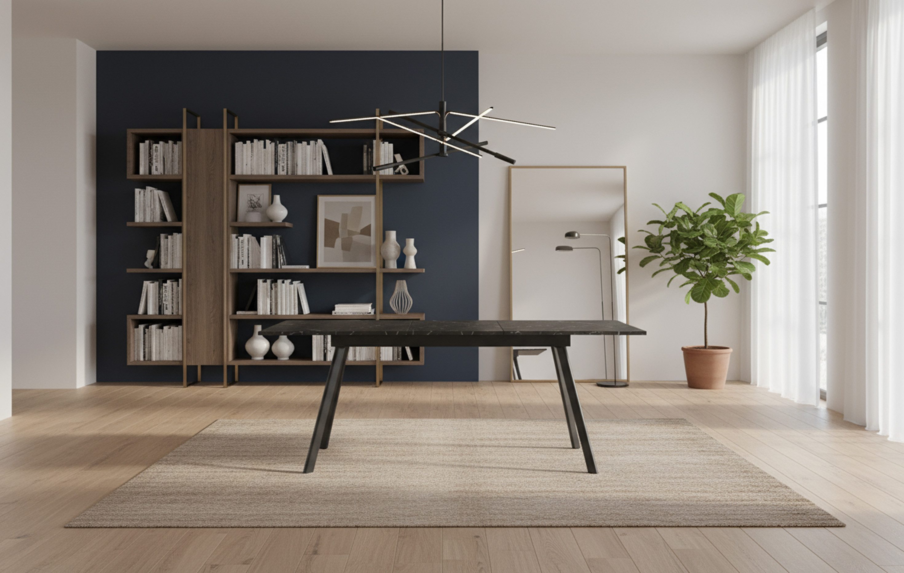 B&D home Esstisch Ausziehtisch MARA, Metallgestell oder Holzgestell, ausziehbar 120-160cm, 4-6 Personen