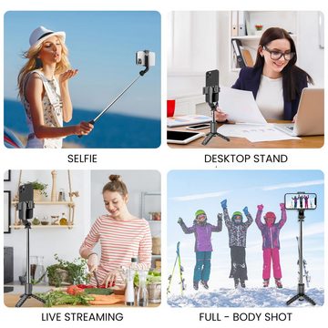 HYTIREBY Selfie Stick Stativ, Mini Erweiterbares Tragbares Selfie-Stange Selfiestick (Handy Stativ für iPhone, Samsung, Huawei und Andere Smartphones)