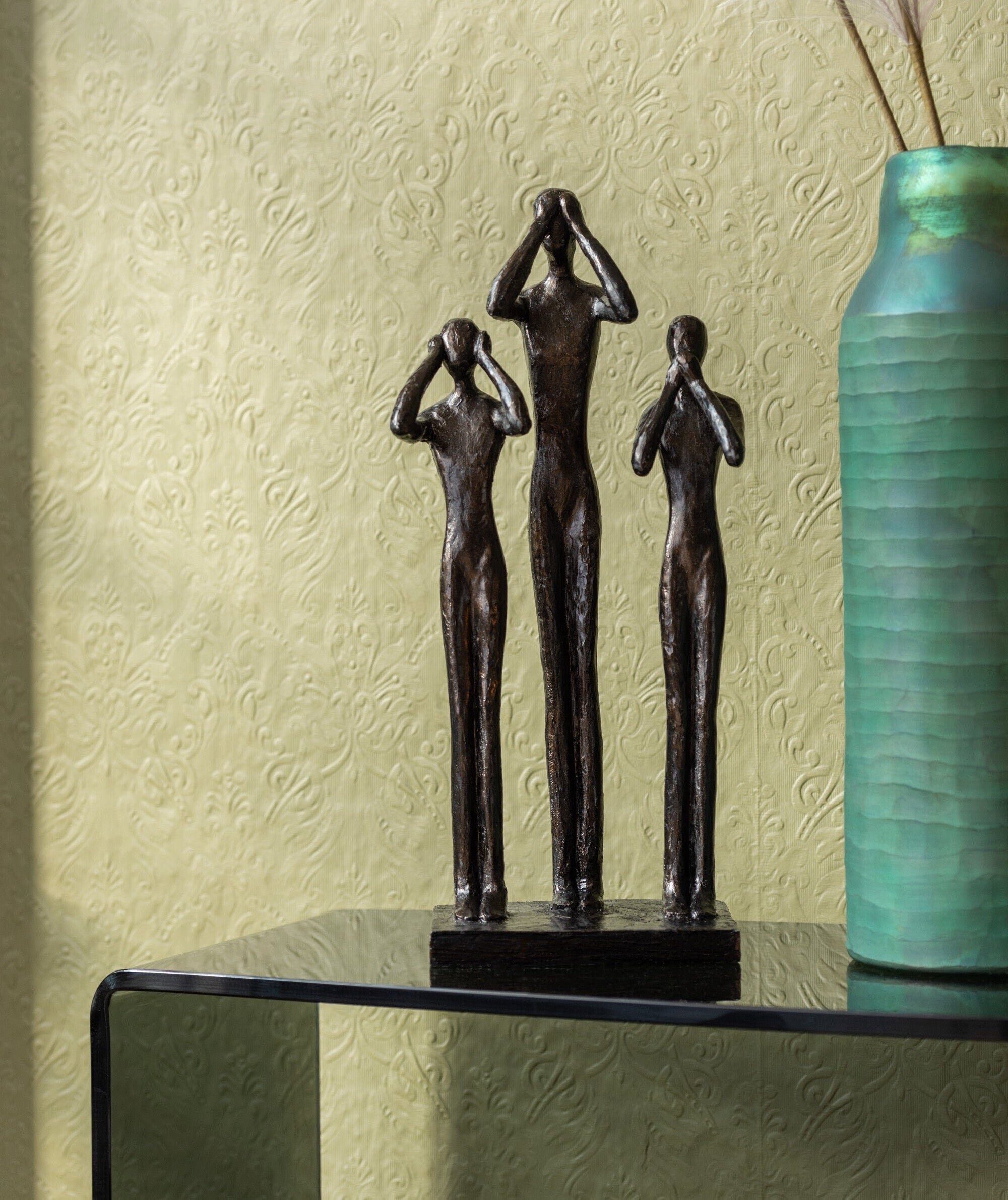 MF Dekoobjekt Moderne Kunst - Drei einzigartige Figuren, die Nichts sehen, Nichts hö