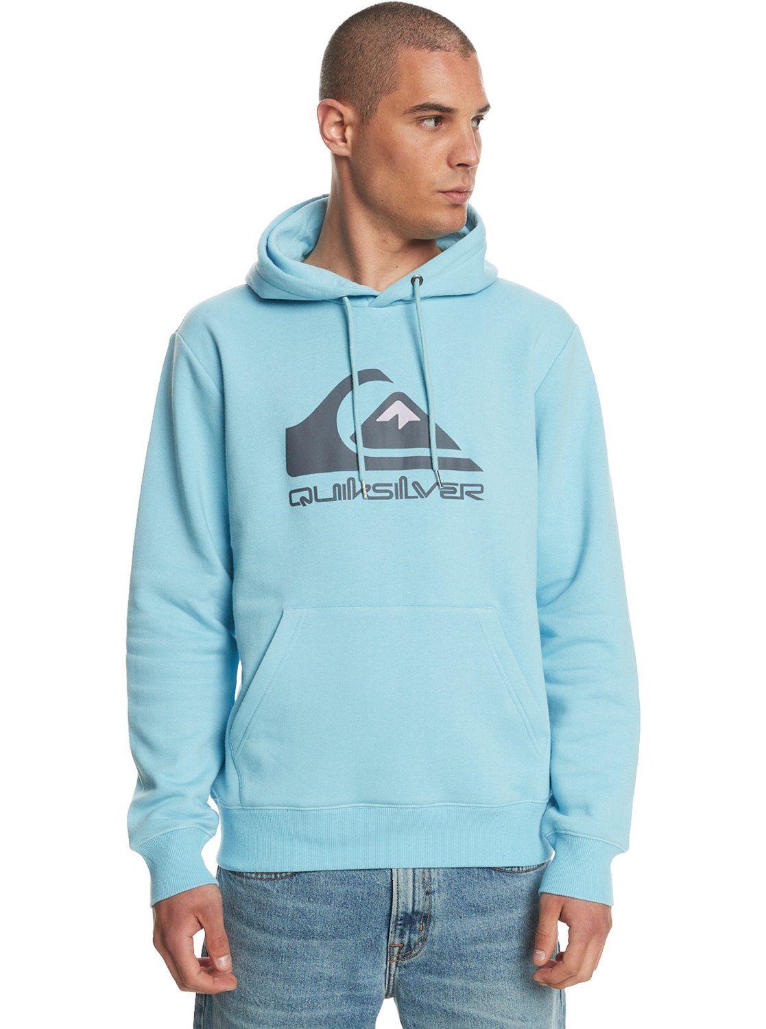 Quiksilver Sweatshirt Big Logo Sky Blue