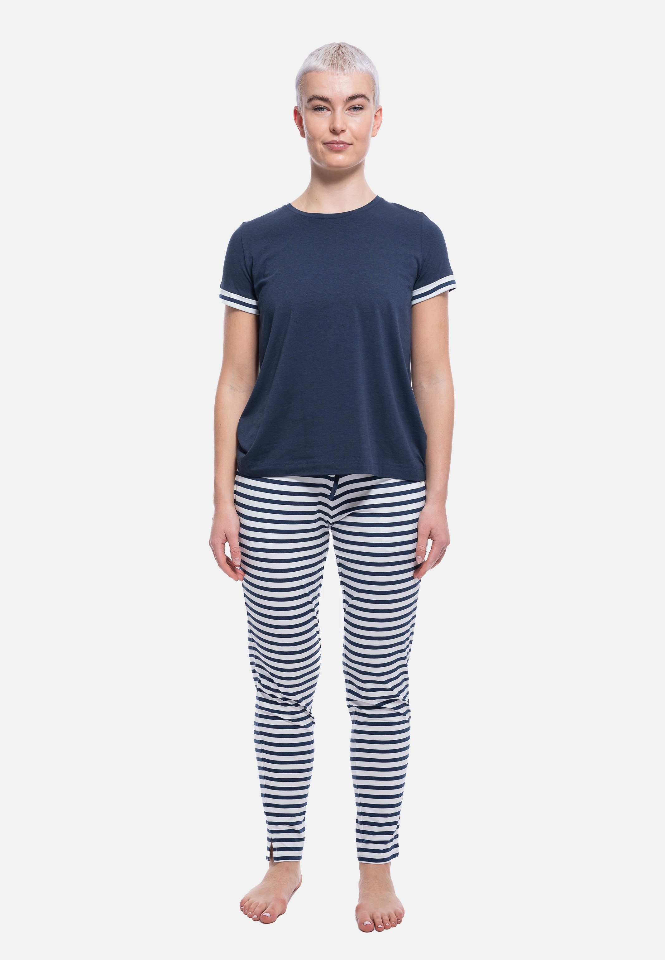 Mey Pyjama Tessie (Set, 2 tlg) Schlafanzug - Atmungsaktiv - Kurzarm-Shirt und lange Hose im Set