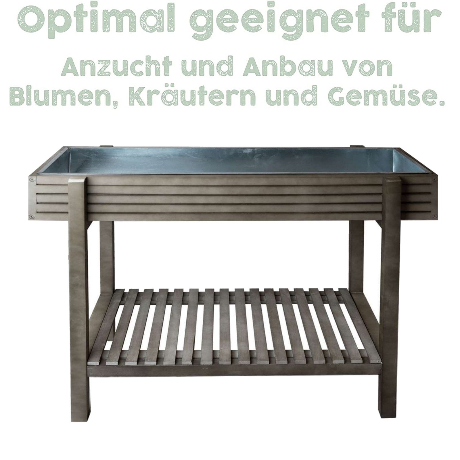LIVIcom Blumenkasten, Hochbeet Akazienholz Pflanzkasten Kräuterbeet günstig online kaufen
