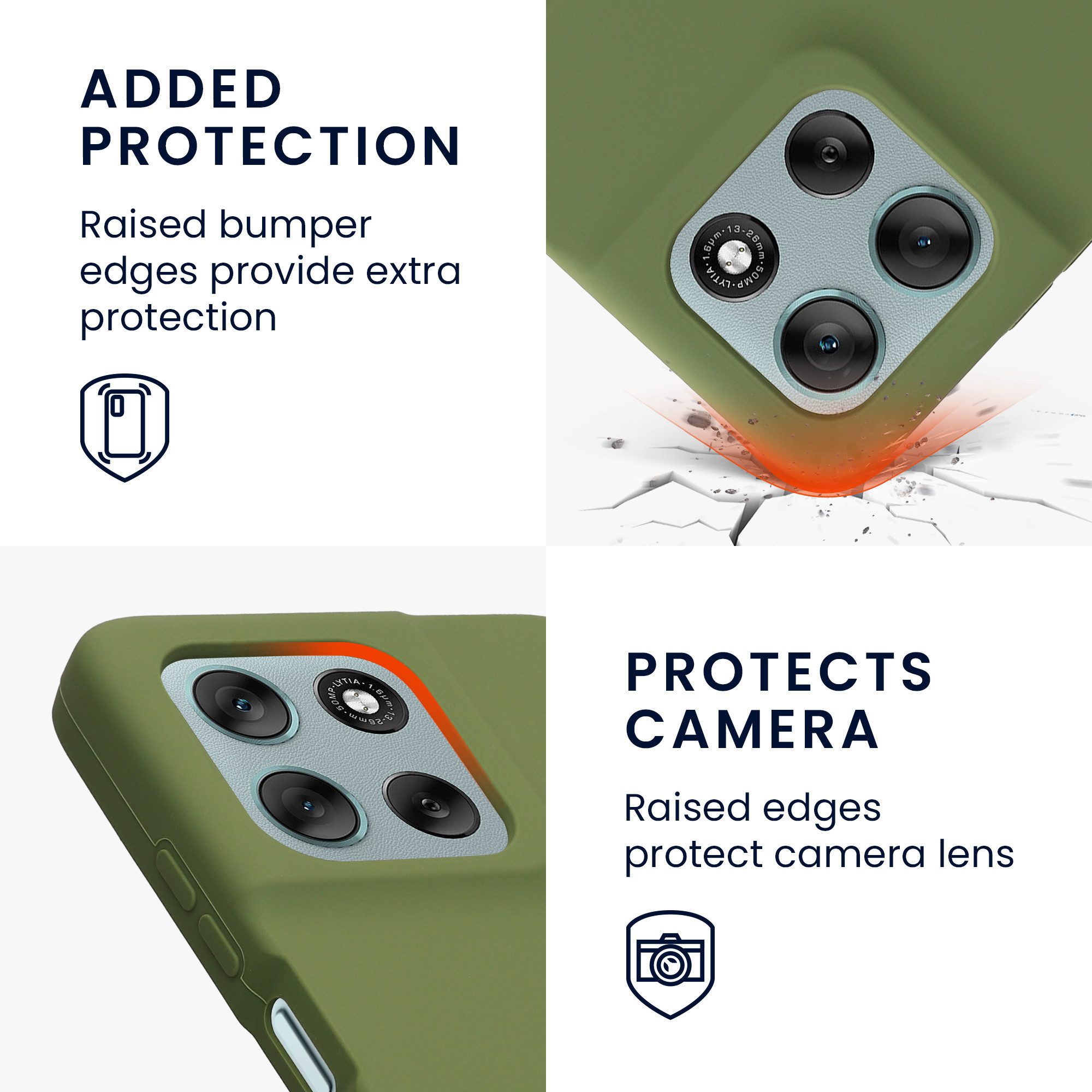 kwmobile Smartphone-Hülle Handyhülle für Motorola Moto G56 5G Hülle, Weiches Handy Silikon Case - Schutzhülle Cover