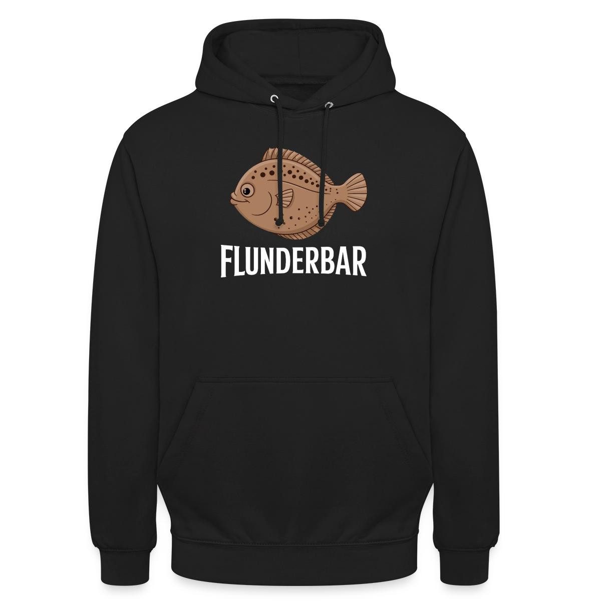 Hoodie Flunderbar, Angelhumor Unisex Hoodie