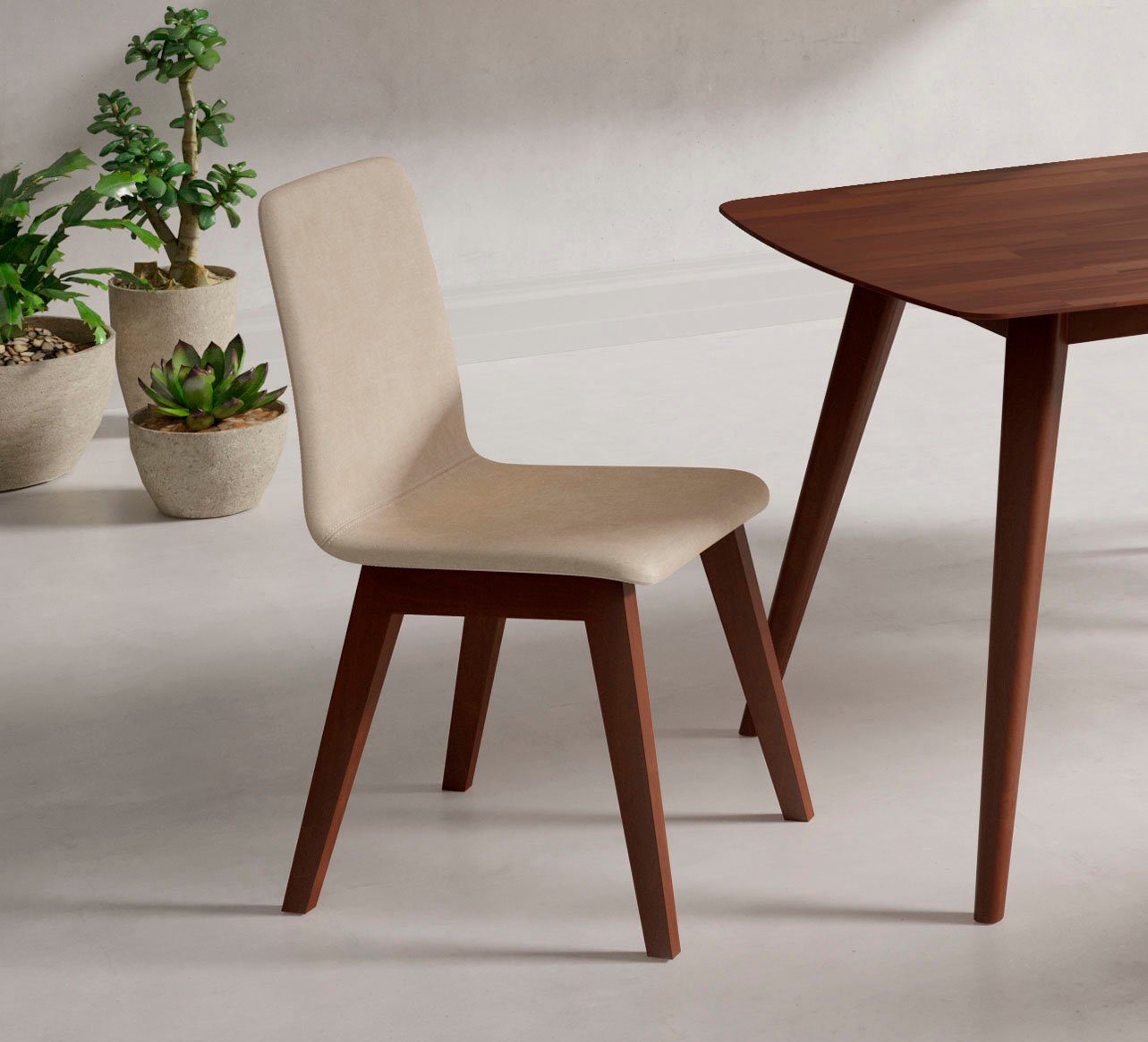 Home affaire Stuhl Sandy (Set, 2 St), mit verschiedenen Stuhlbeinfarben und Farbvarianten, Sitzhöhe 47 cm