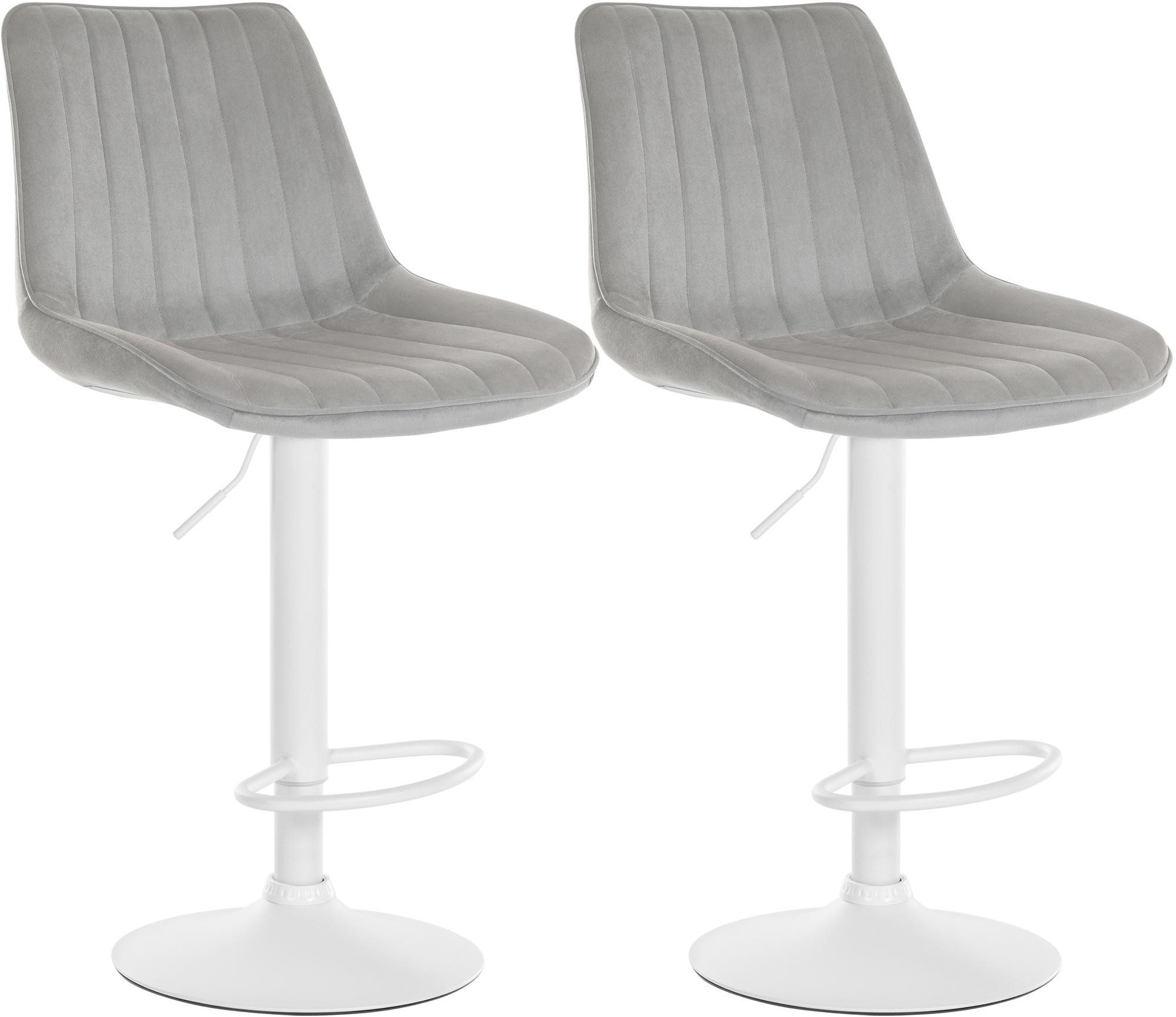 CLP Barhocker Toni Samt (2er Set, 2 St., 2er), drehbar und stufenlos höhenv günstig online kaufen
