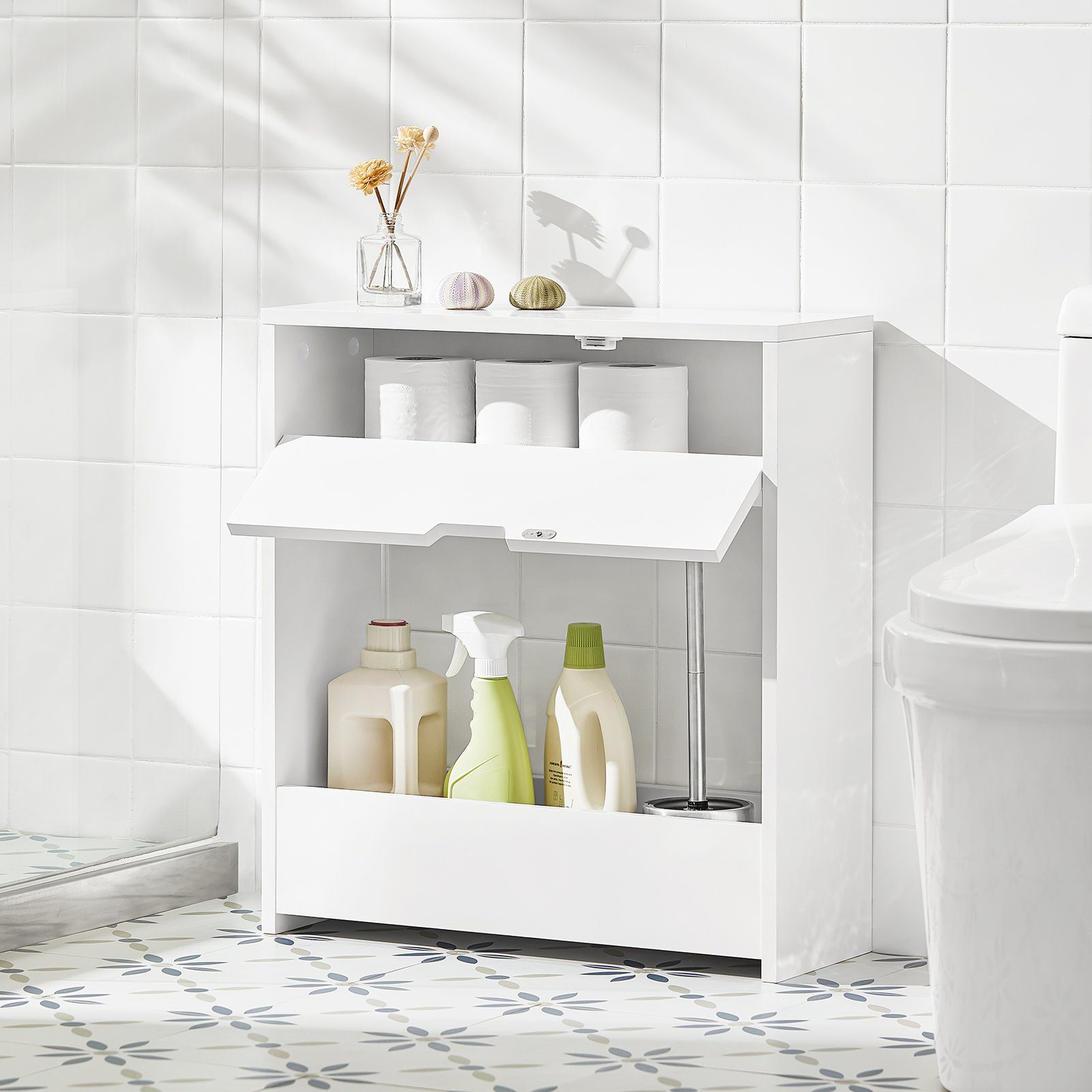 SoBuy Badregal BZR48, Nischenregal Nischenschrank schmales günstig online kaufen