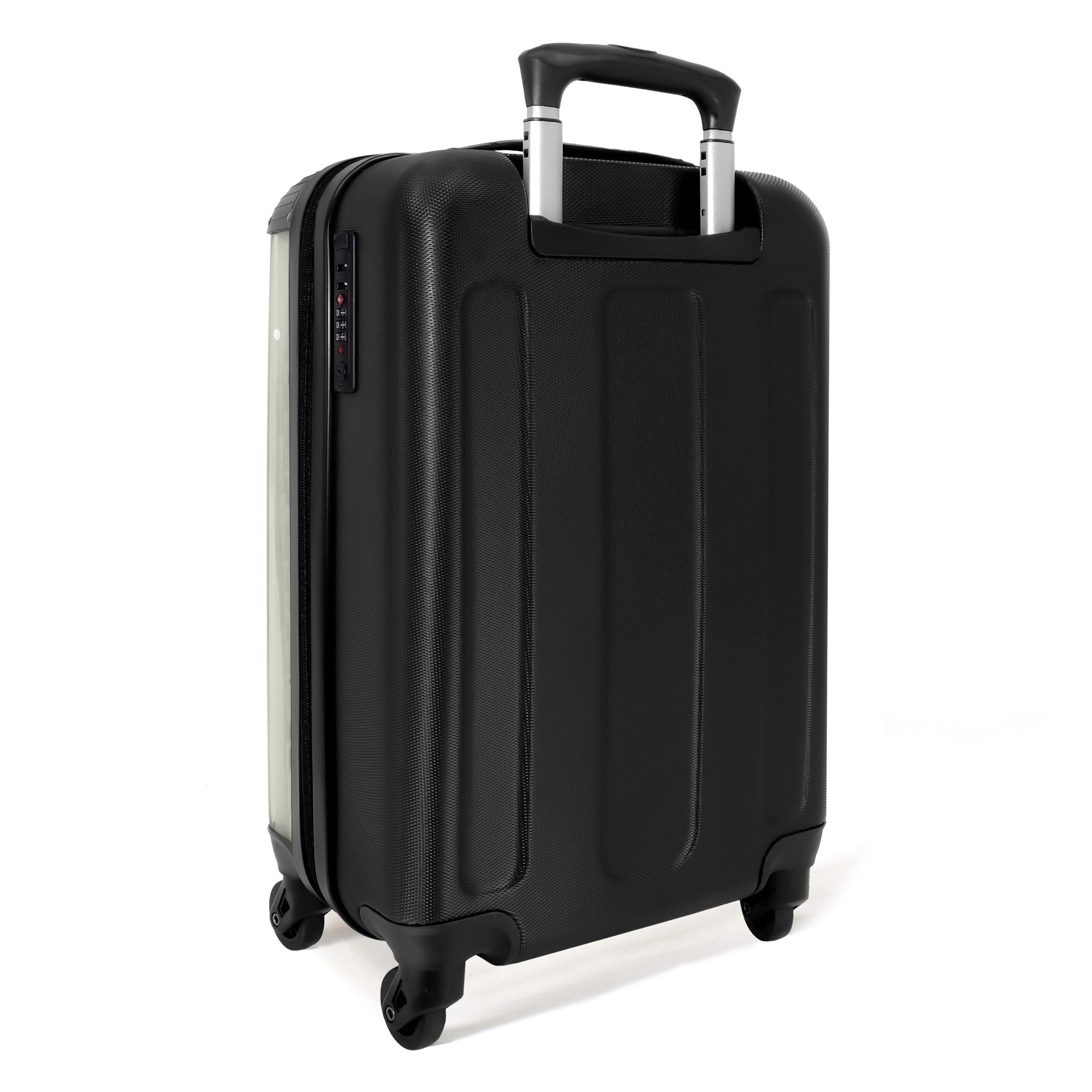 NoBoringSuitcases.com© Kinderkoffer Fuchs und Kaninchen umgeben von grünen Blättern und Punkten 55x35x20cm, 4 Rollen, Kinder Koffer Klein, Trolley Handgepäck, Reisekoffer